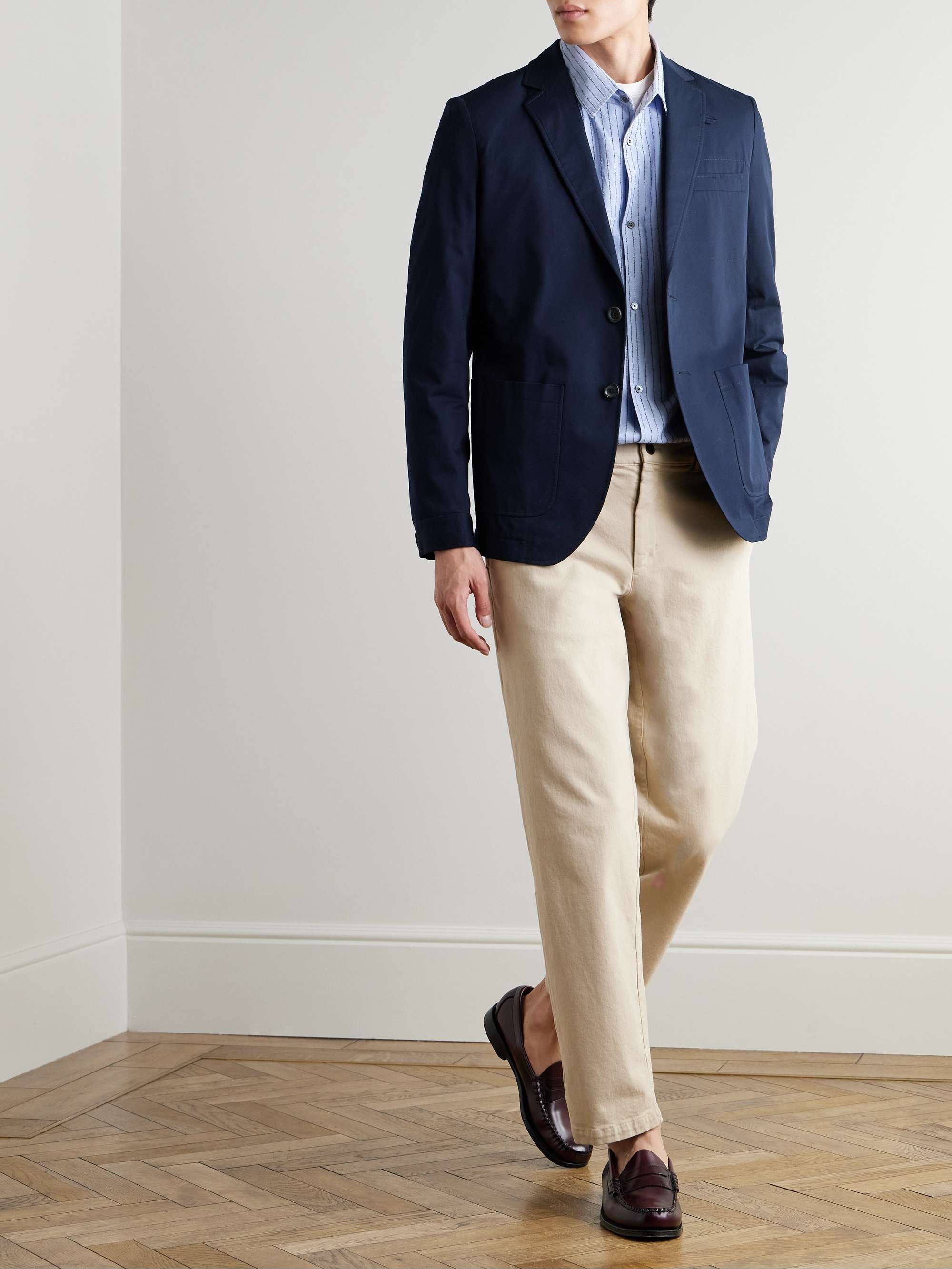 Theobald Slim-Fit Unstructured Cotton Suit Jacket view