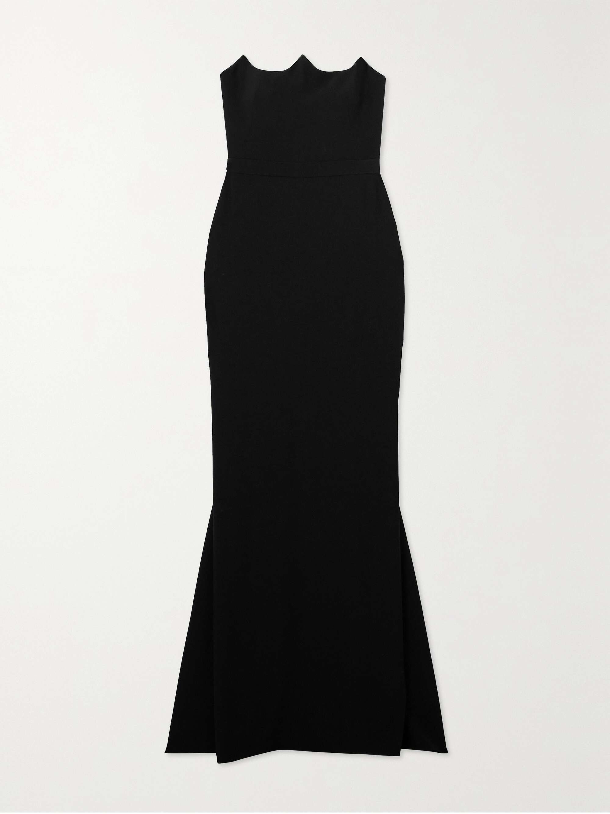 Strapless crepe gown view
