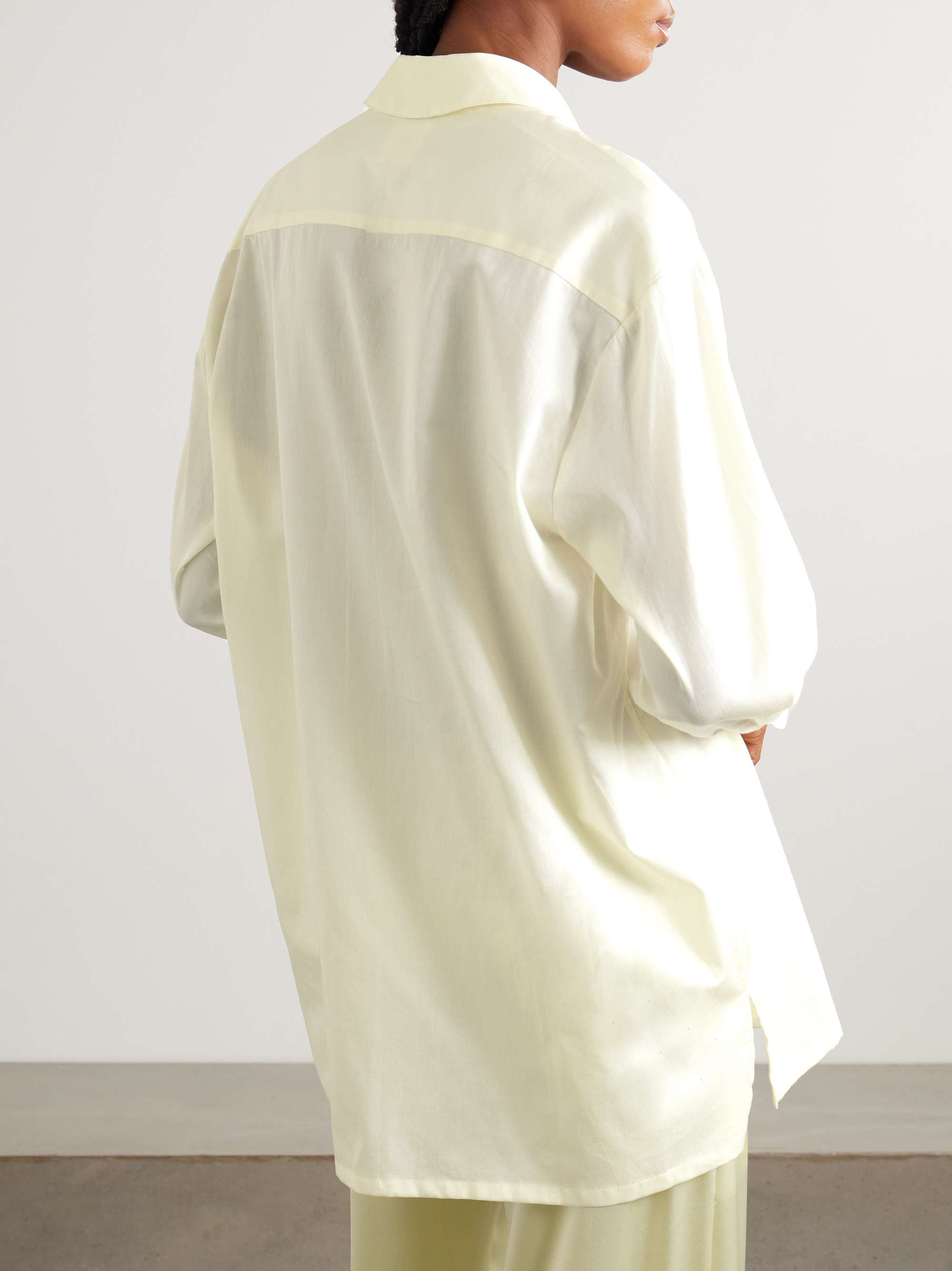 Yoko oversized cotton-poplin shirt view