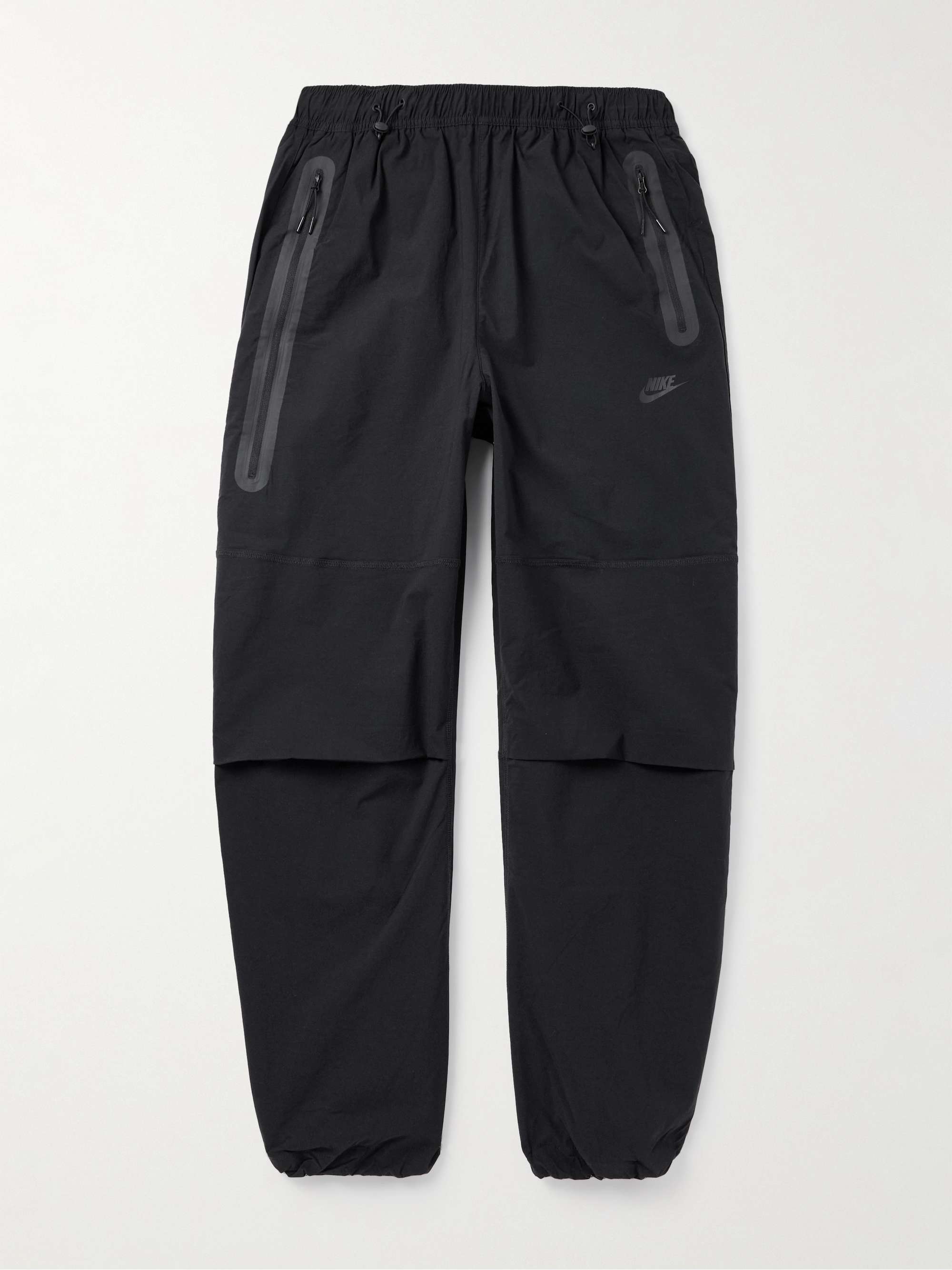 Wide-Leg Logo-Embroidered Stretch-Shell Track Pants view