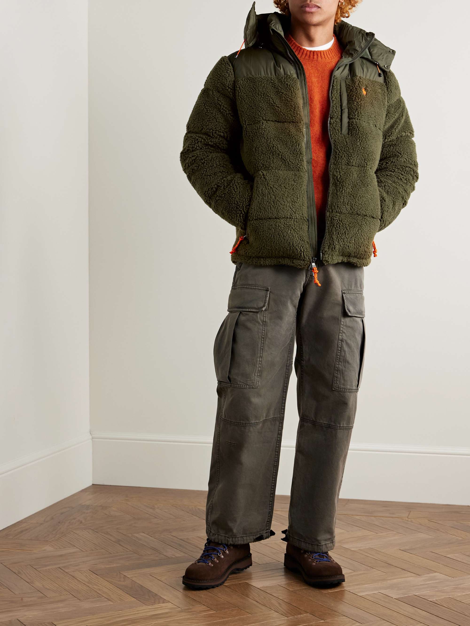 The Gorham Quilted Fleece and Recycled-Ripstop Hooded Down Jacket view