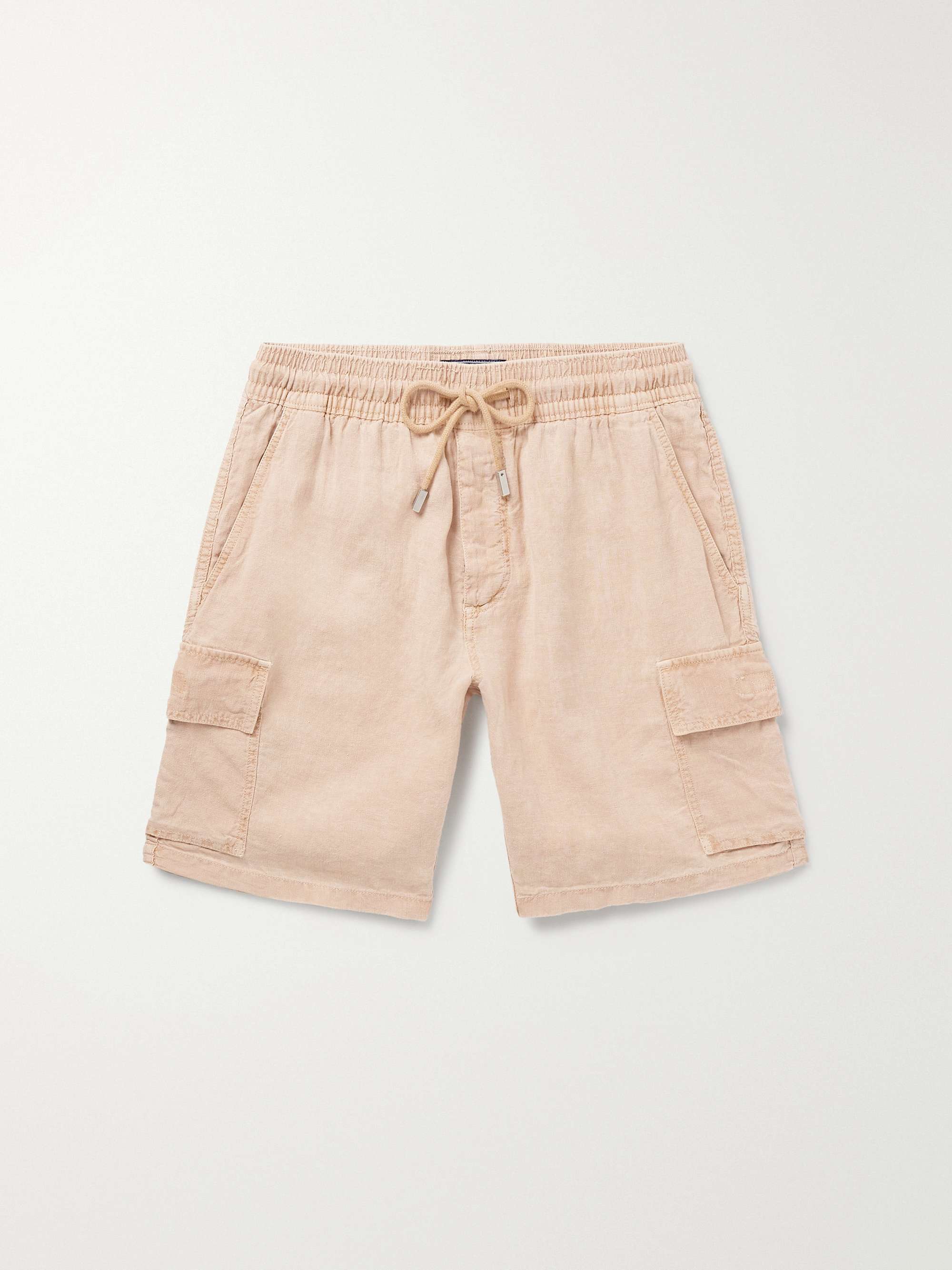 Baie Straight-Leg Linen Drawstring Cargo Shorts view