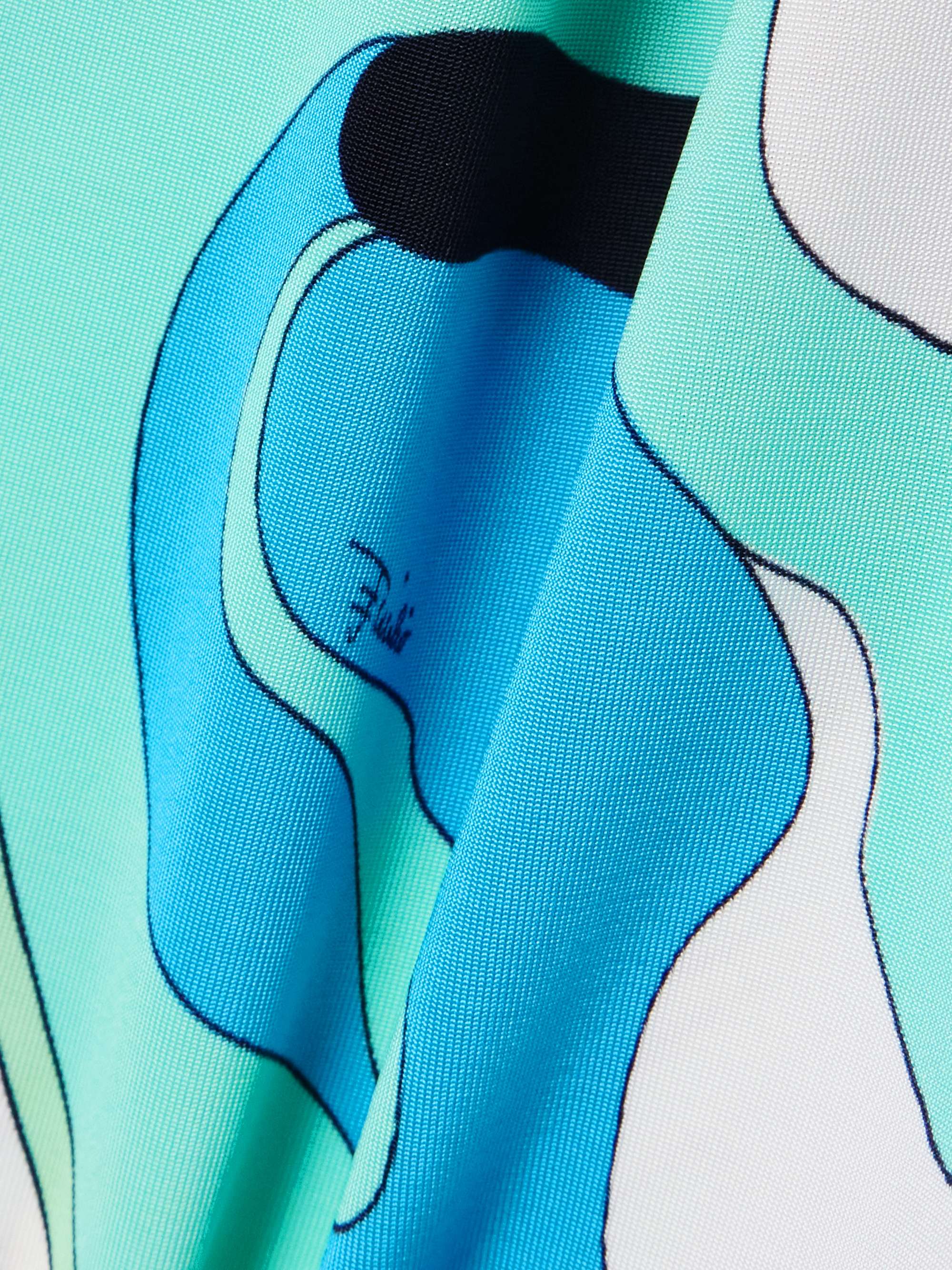 Draped printed stretch-jersey mini dress view