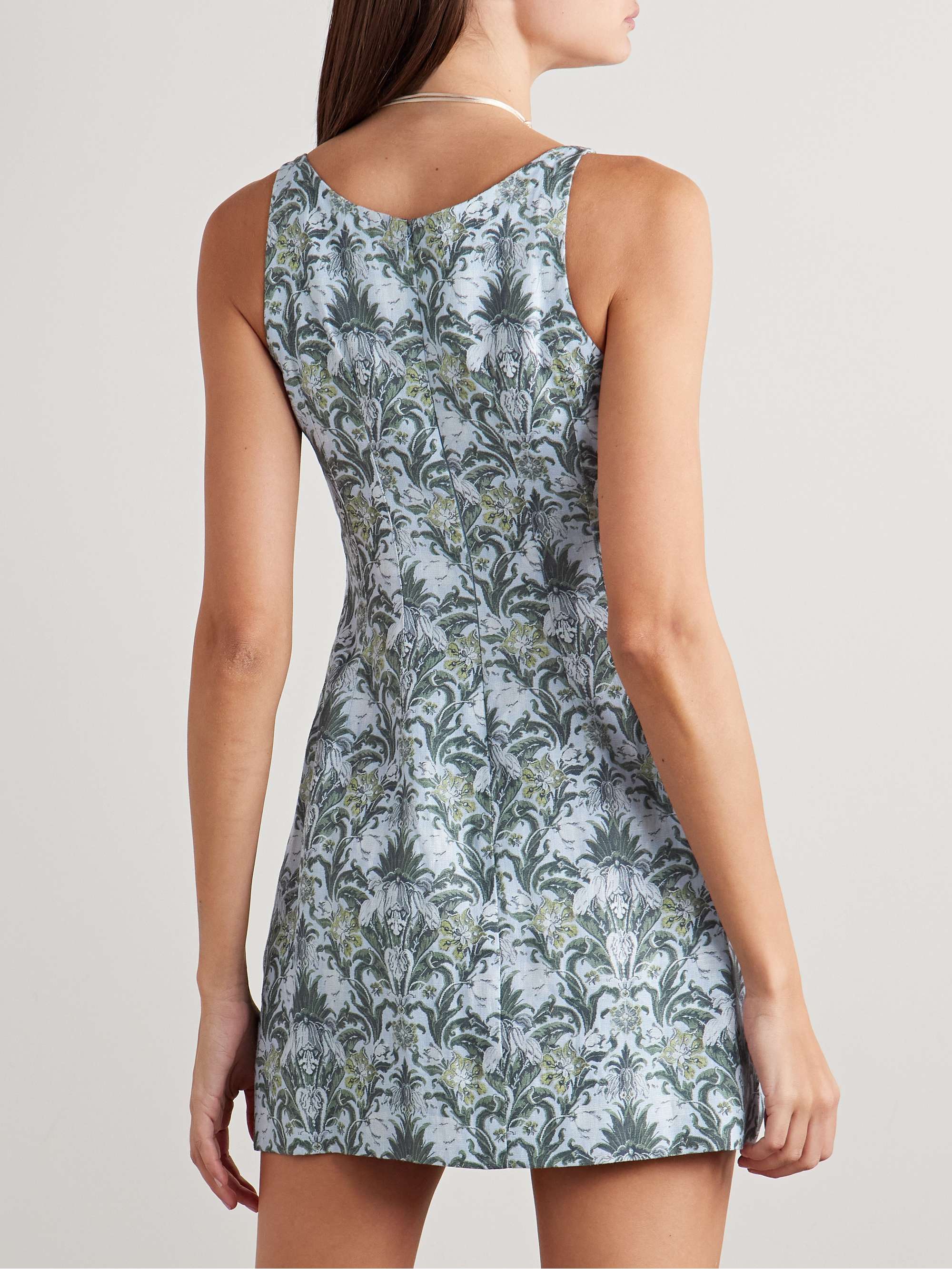 Sanne floral-print linen mini dress view