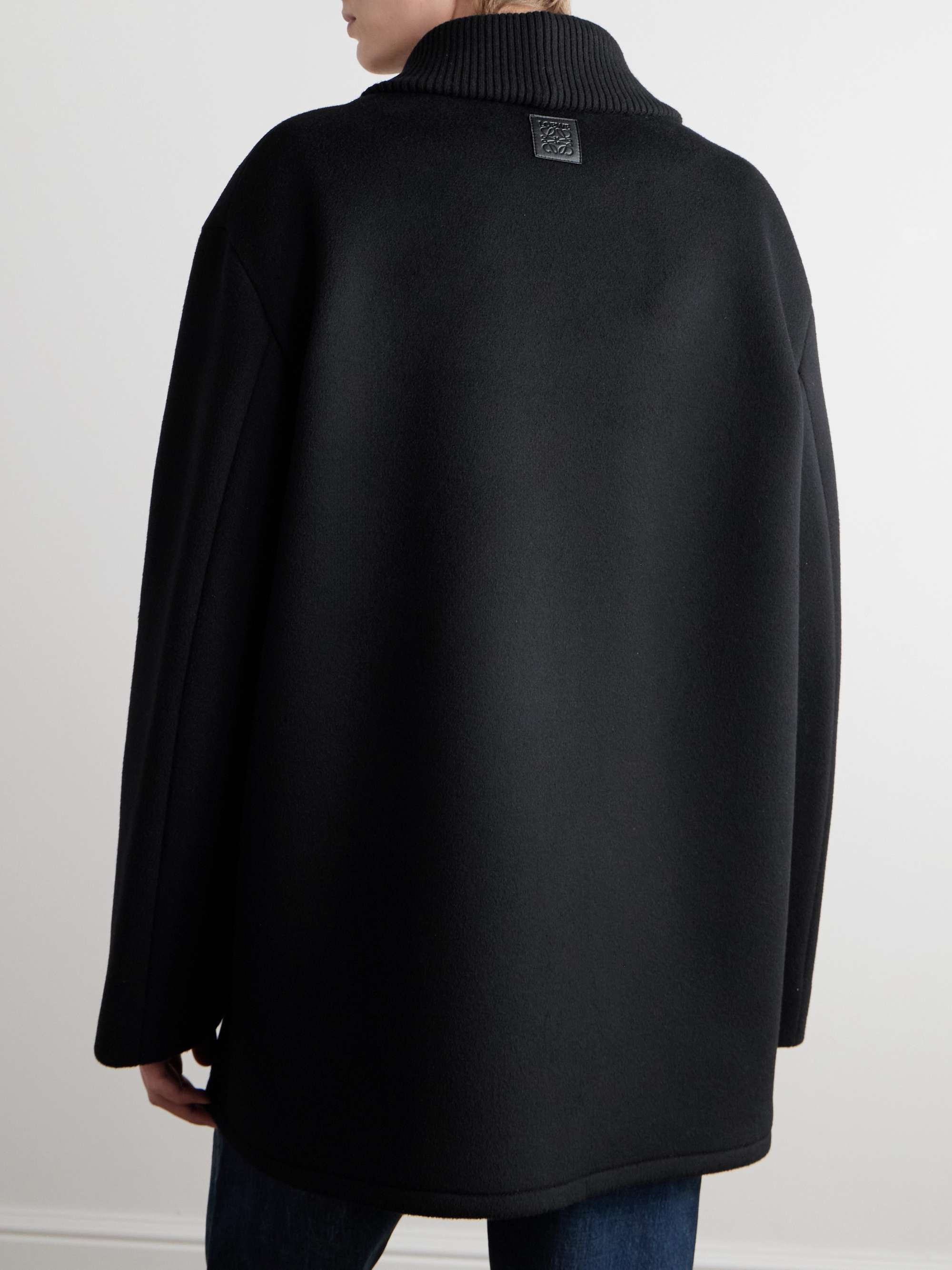 Double-Breasted Shawl-Collar Wool Peacoat view