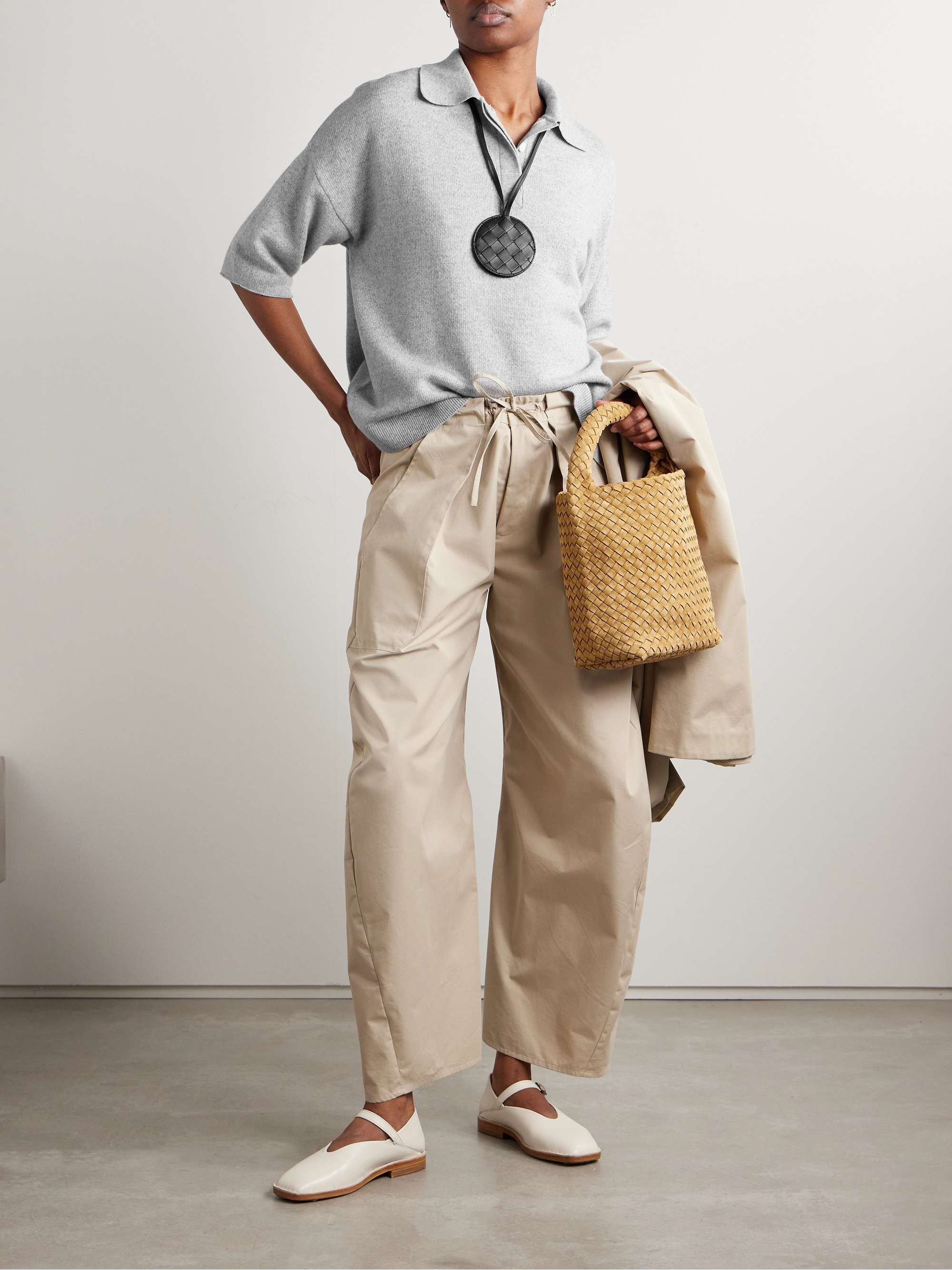 Wes oversized wool and cashmere-blend polo shirt view