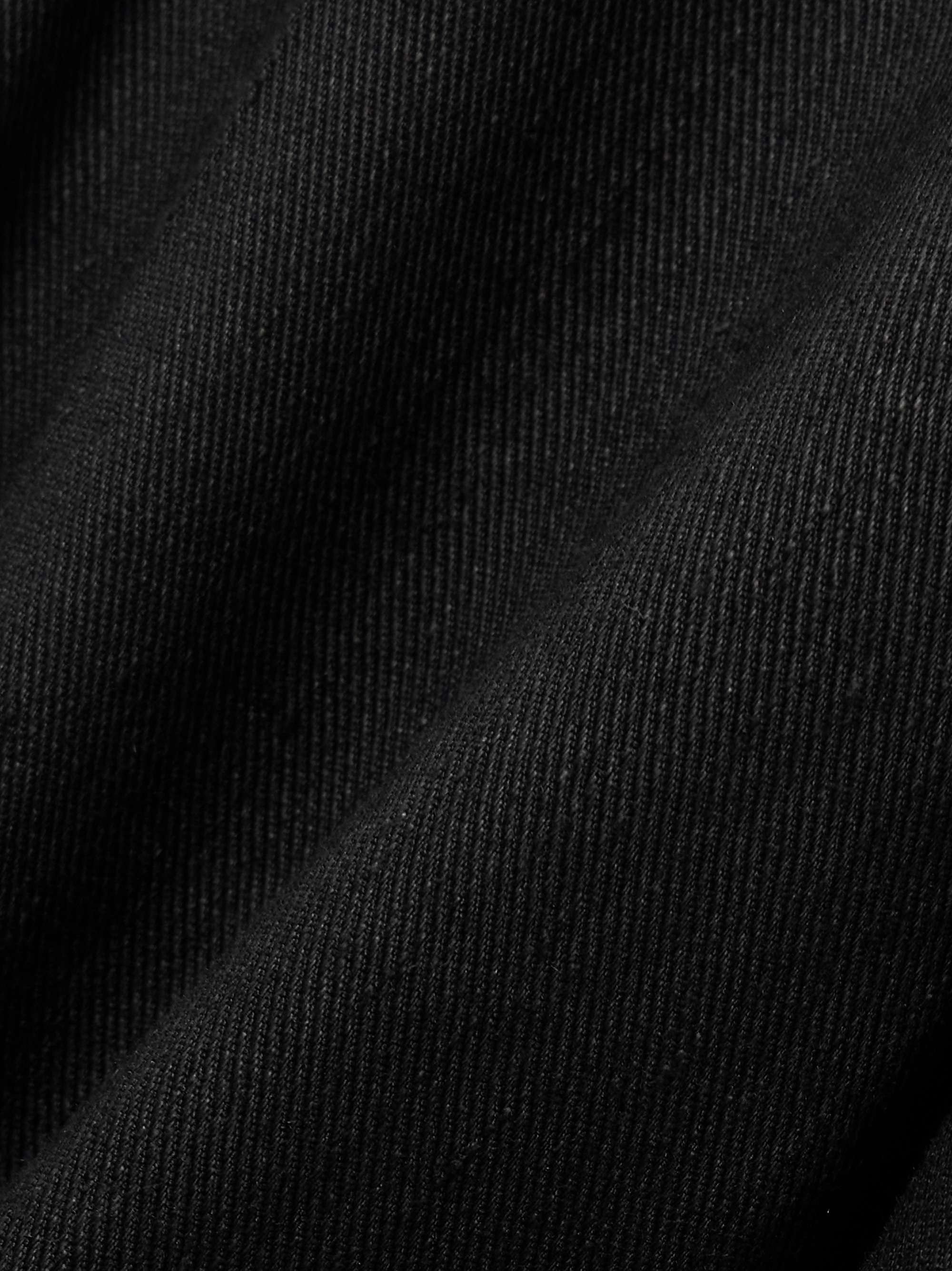 Relax cropped linen-blend twill straight-leg pants view