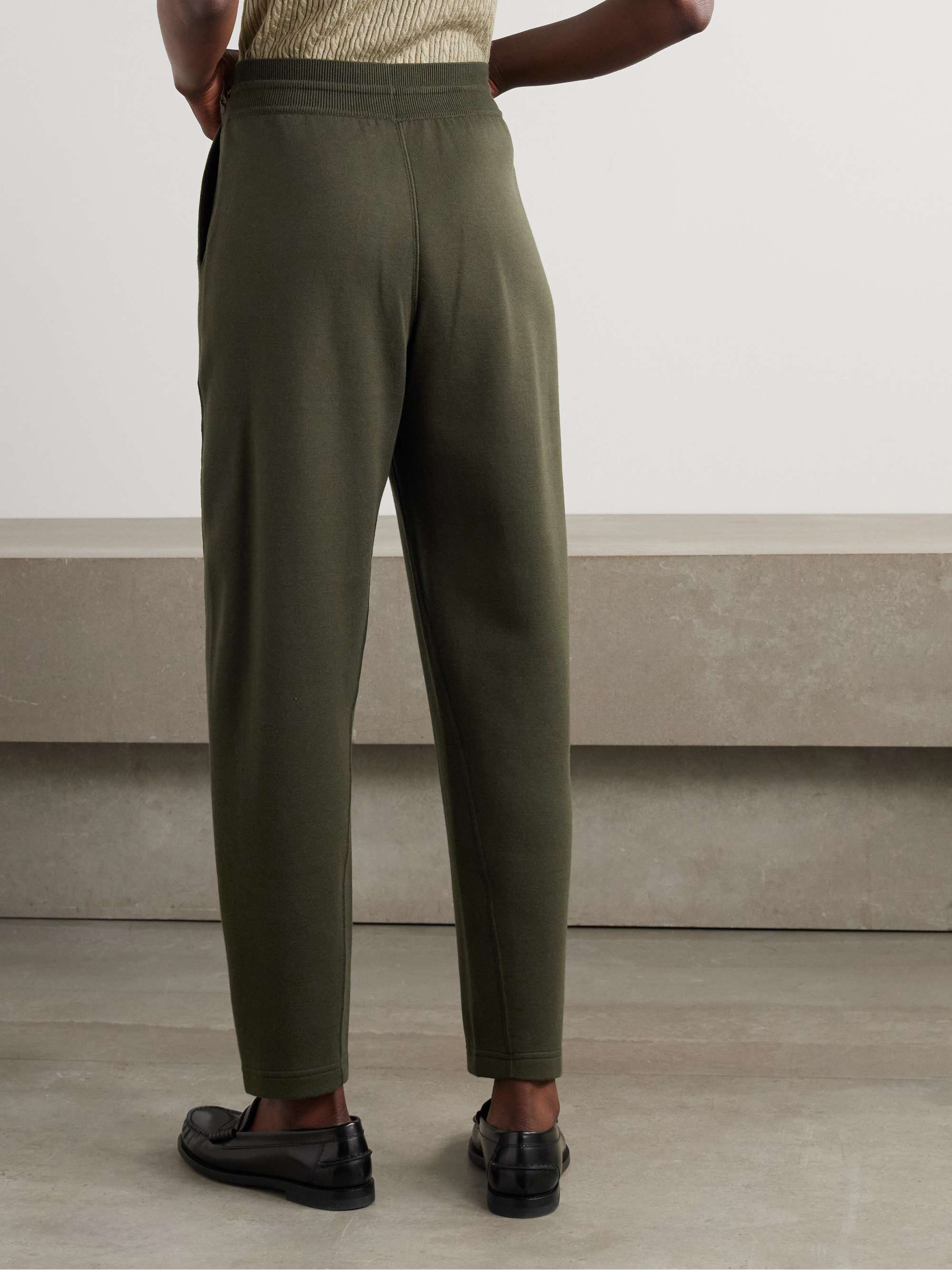 Viera cotton, silk and cashmere-blend jersey track pants view