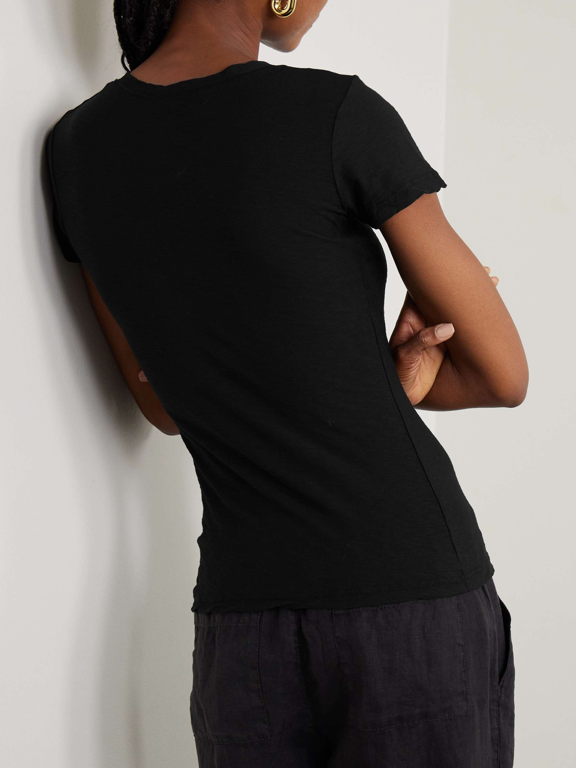 Casual slub cotton-jersey T-shirt view