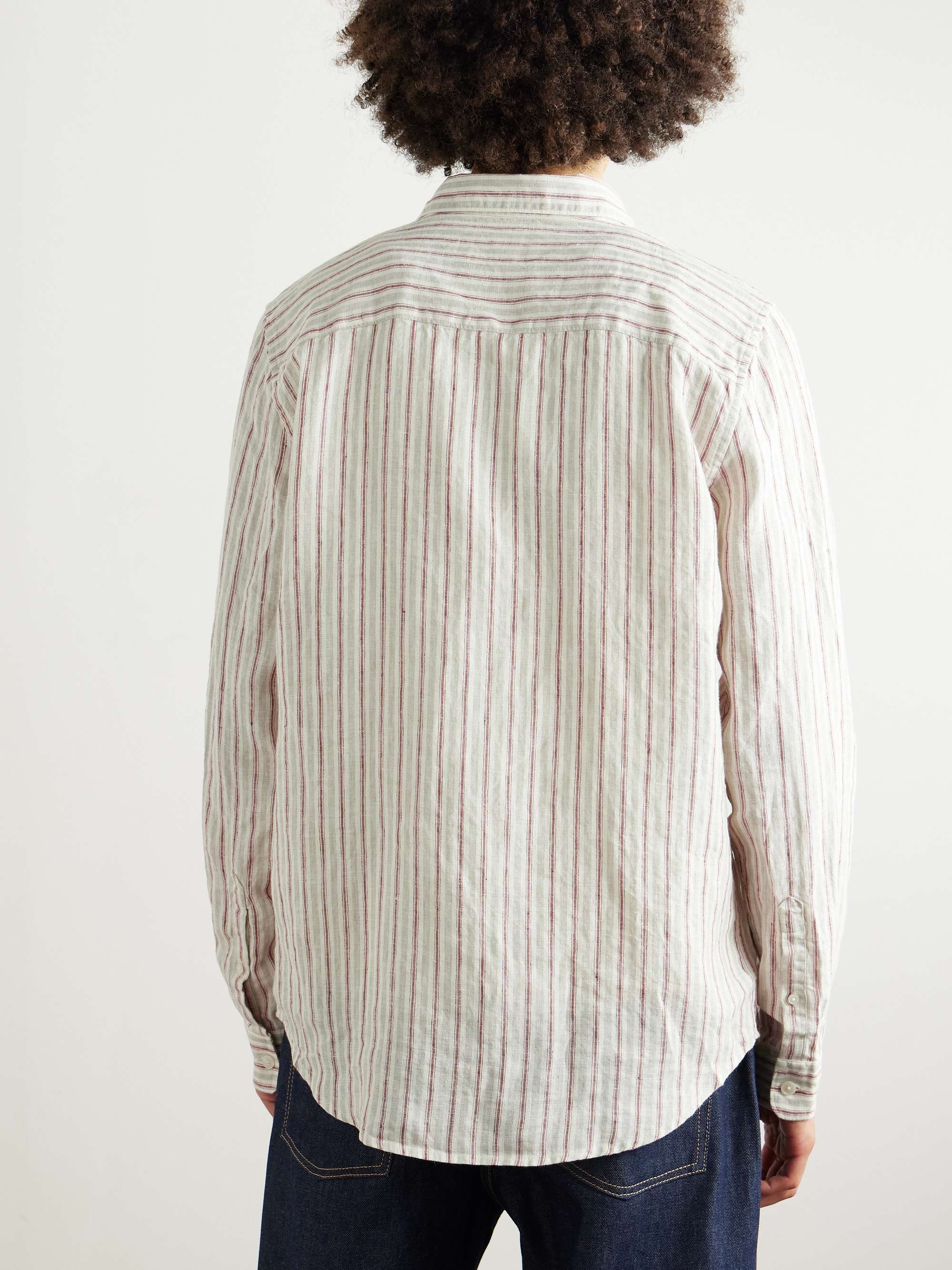Enzo 5728 Striped Linen Shirt view