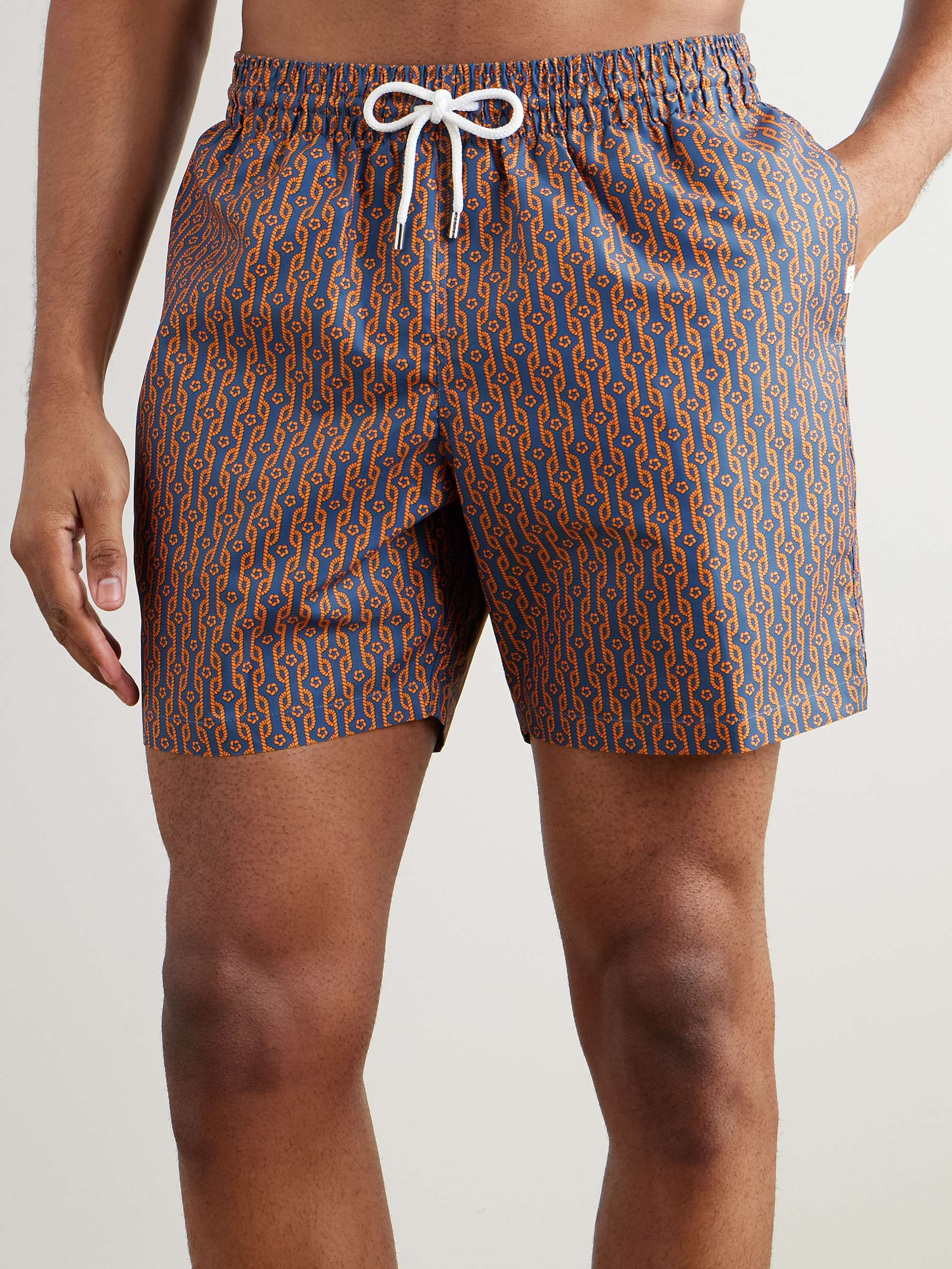 Tropez Straight-Leg Mid-Length Printed Swim Shorts view