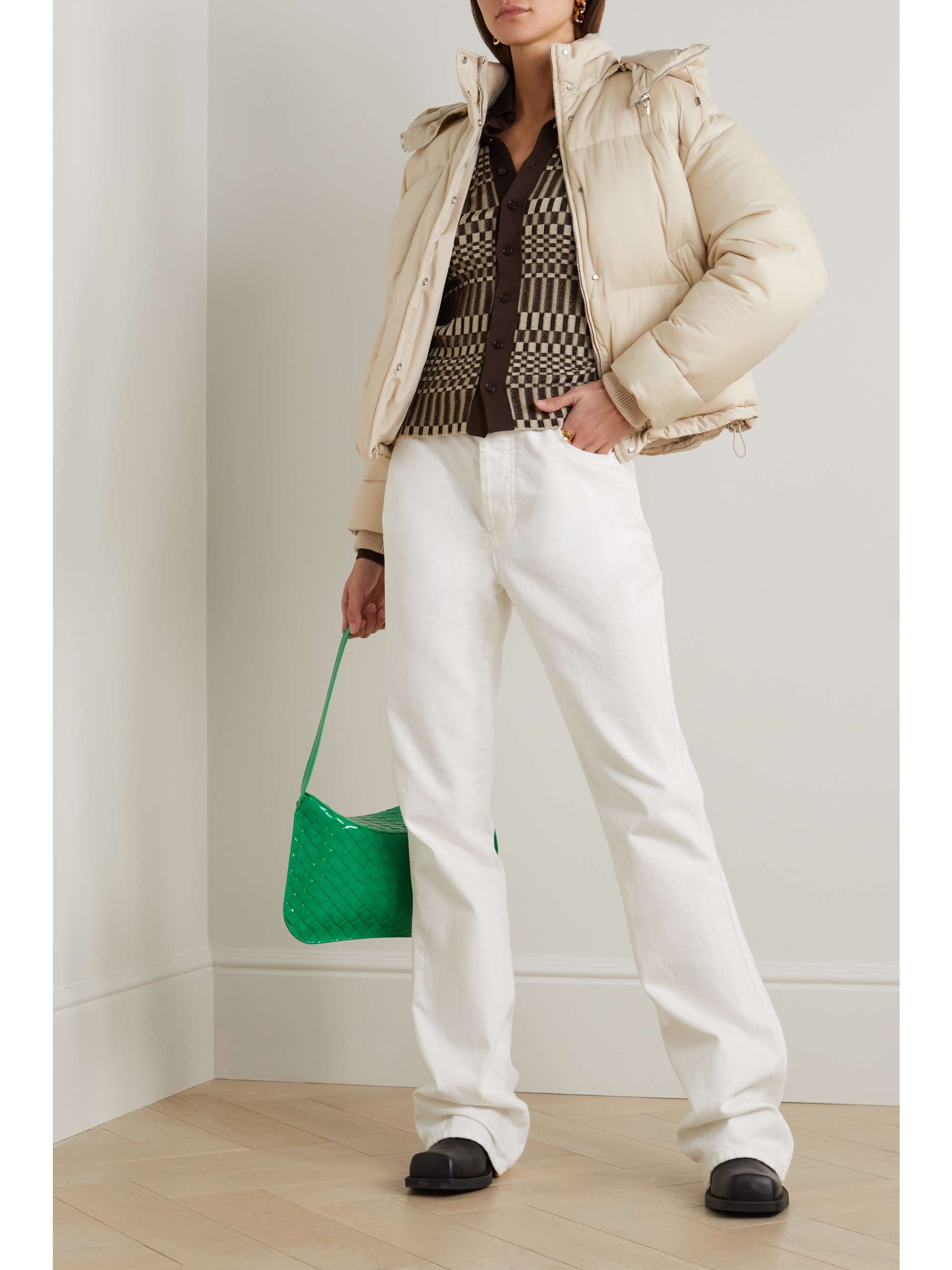 Suter hooded quilted shell down jacket view