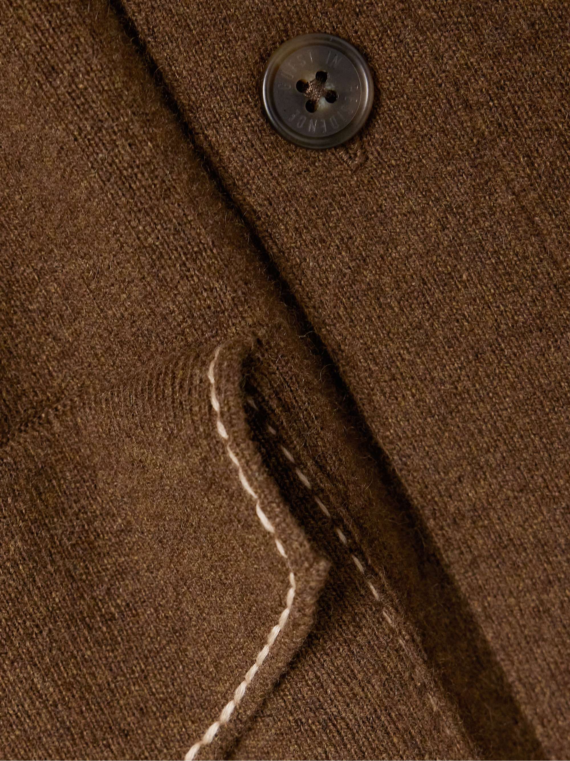 Industry oversized topstitched cashmere jacket view