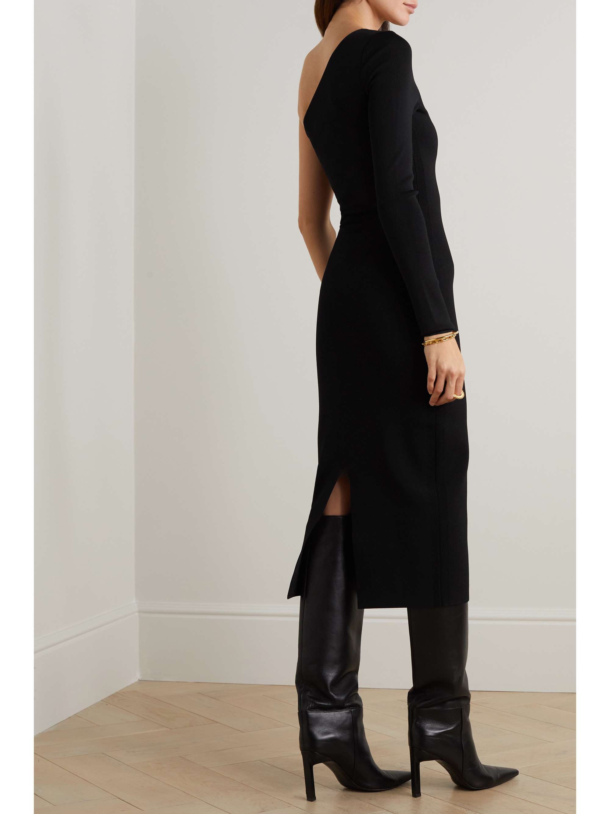 VB Body one-shoulder stretch-knit midi dress view