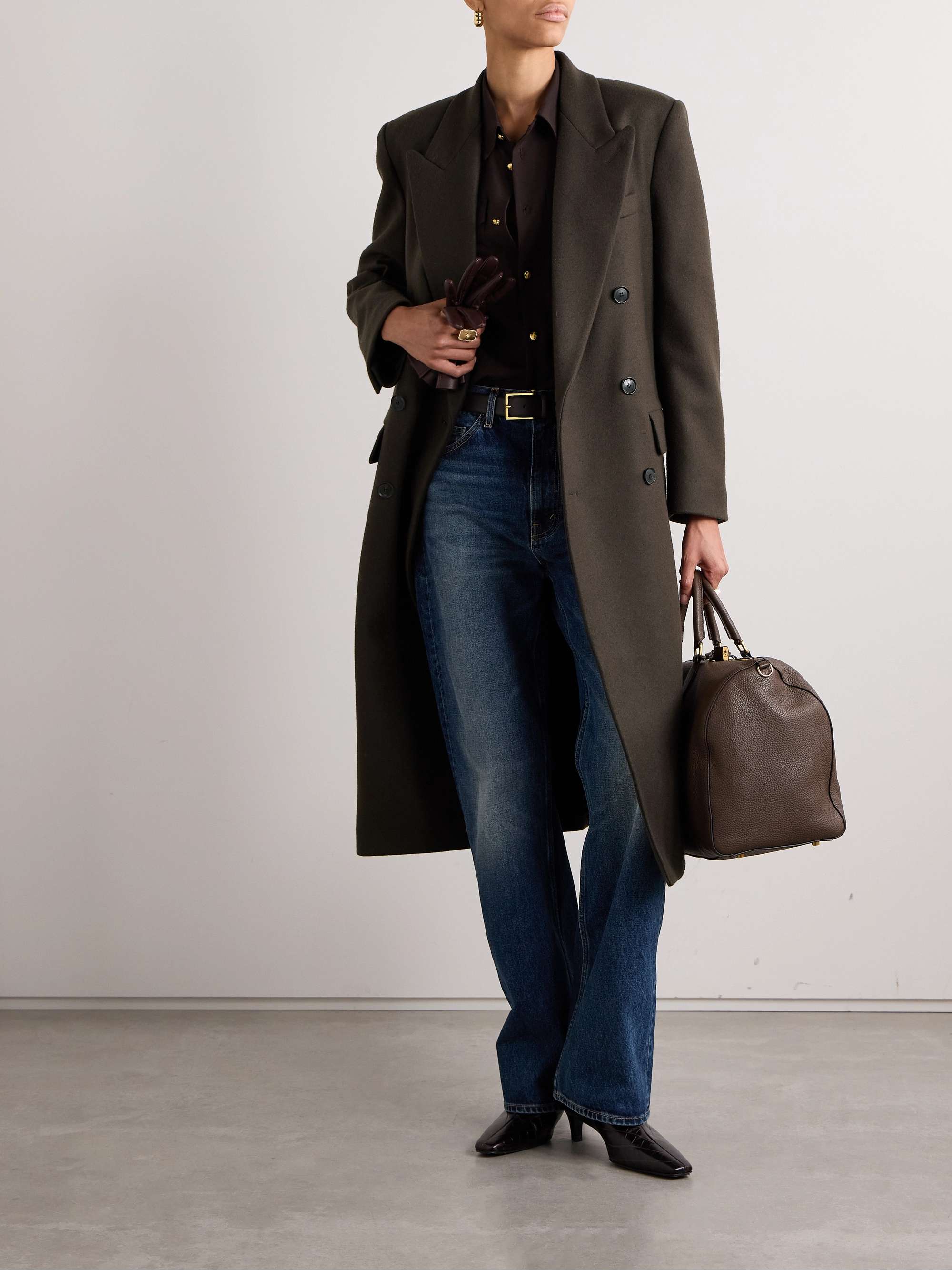 Edmont double-breasted wool-blend coat view