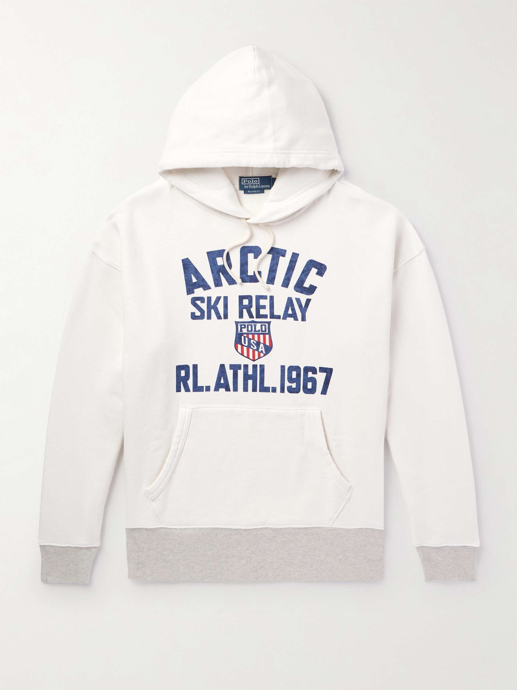 Printed Cotton-Blend Jersey Hoodie view