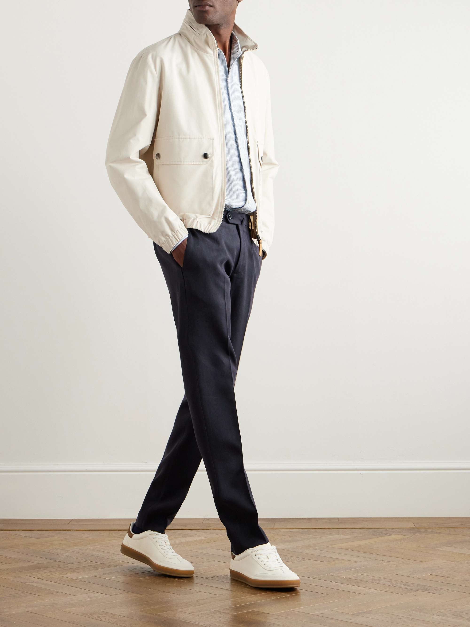 Pantaflat Slim-Fit Straight-Leg Linen-Twill Suit Trousers view