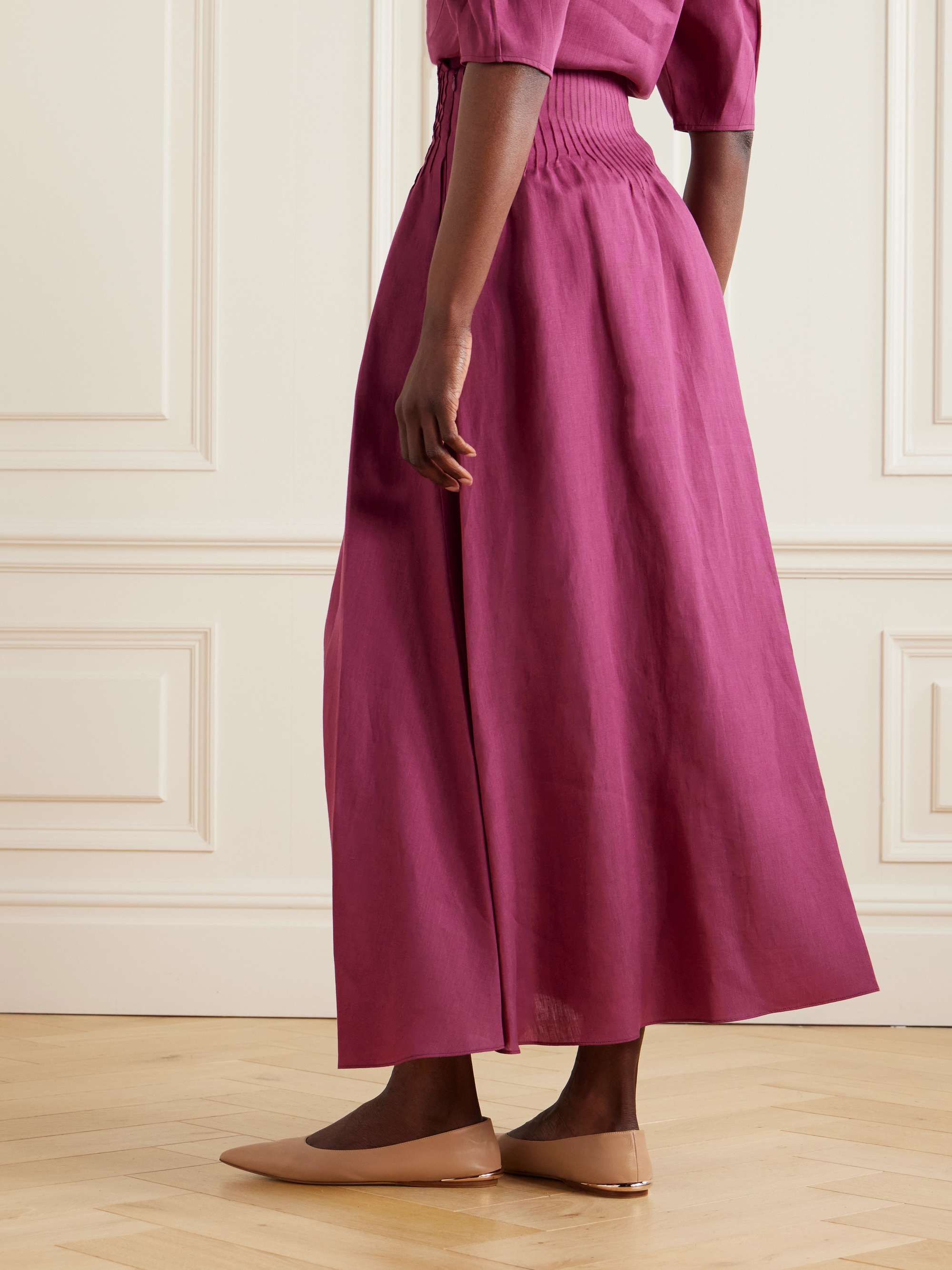 Penelope linen midi skirt view