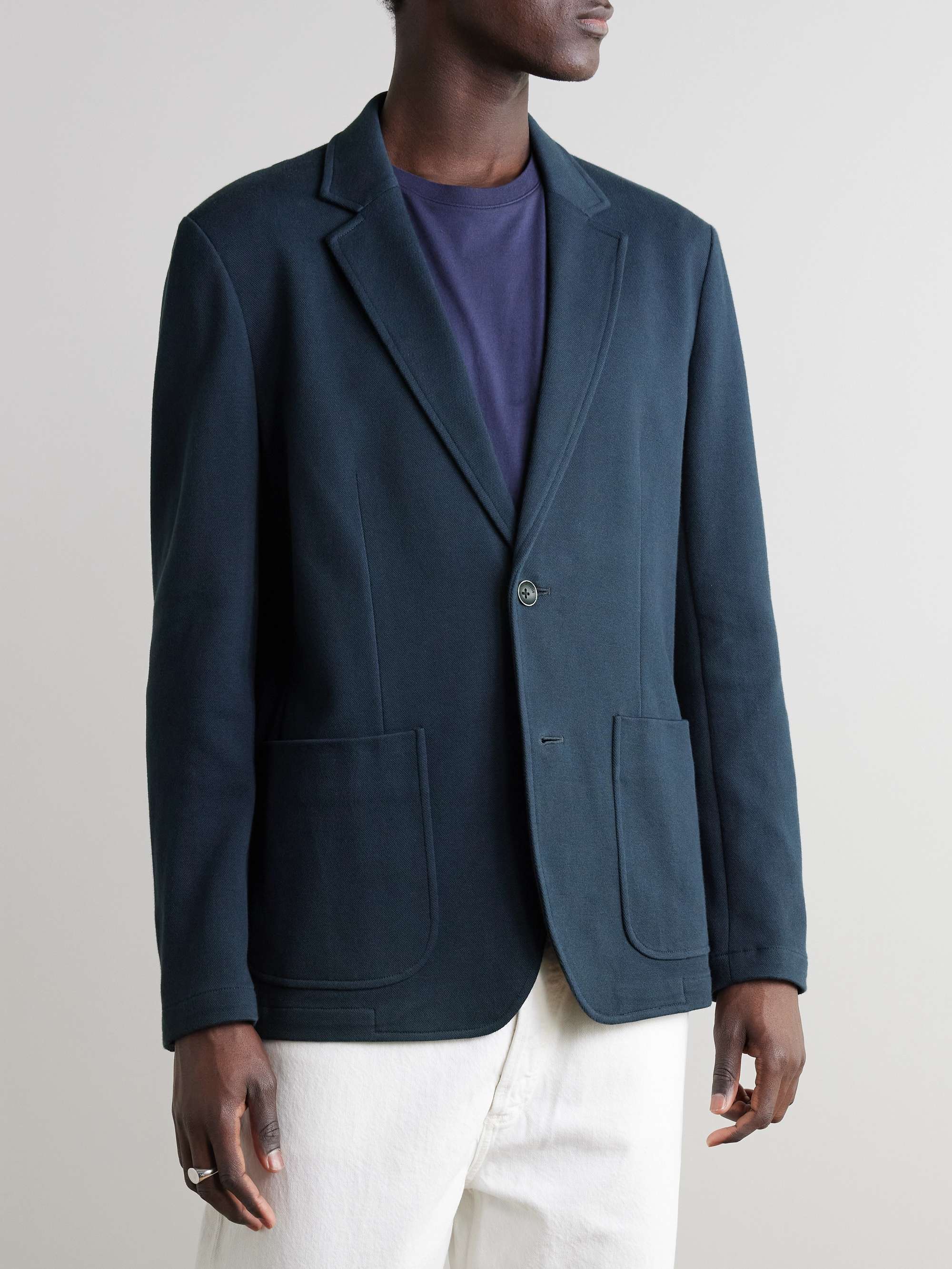 Butler Cotton-Blend Piqué Blazer view