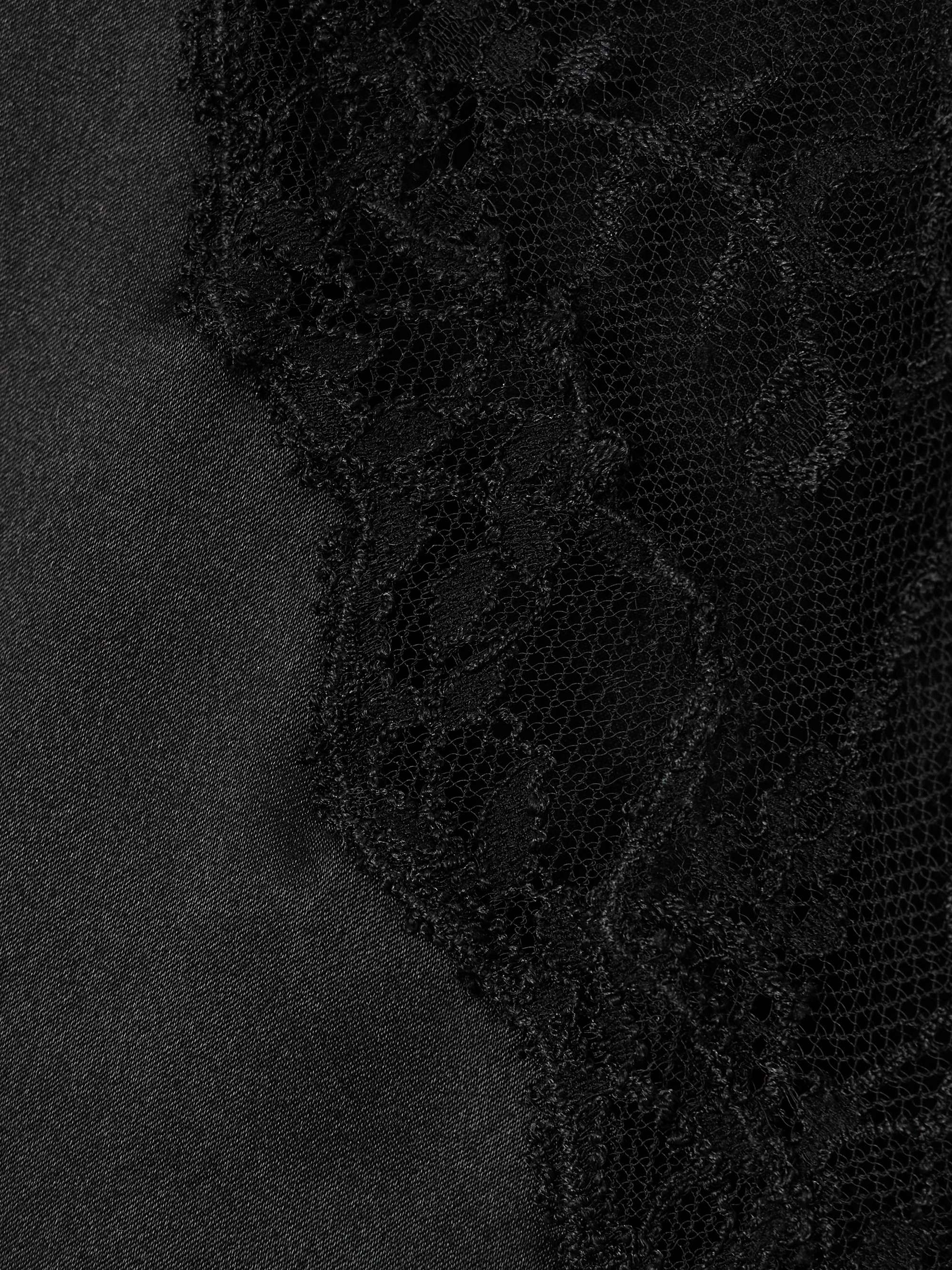 Lace and satin halterneck bodysuit view