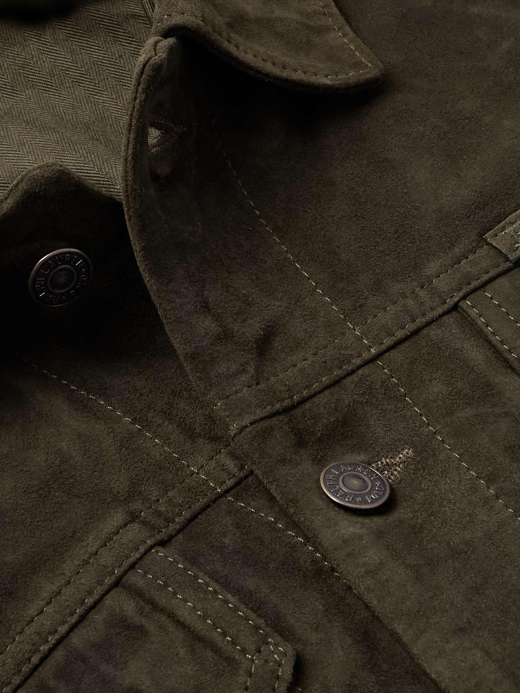 Icon Slim-Fit Suede Trucker Jacket view