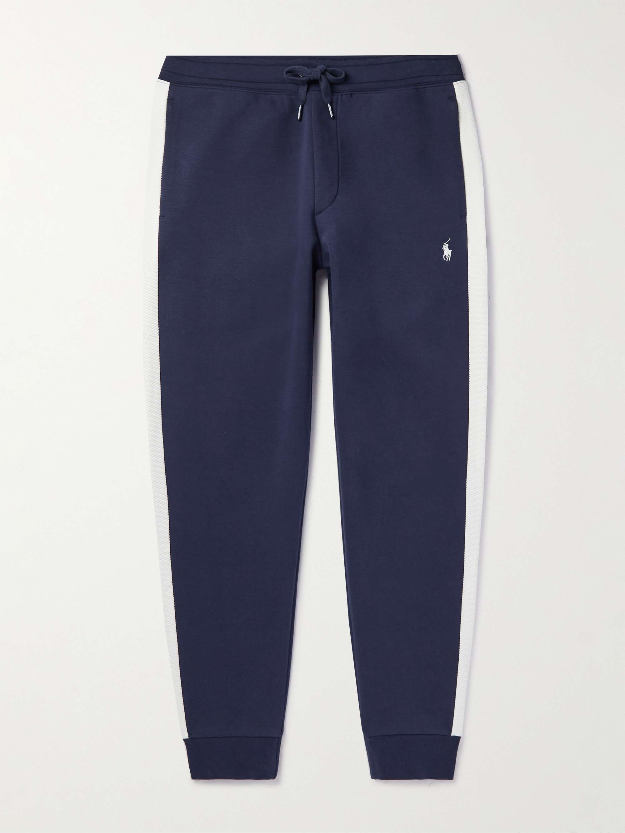 + Wimbledon Tapered Mesh-Trimmed Cotton-Blend Track Pants view