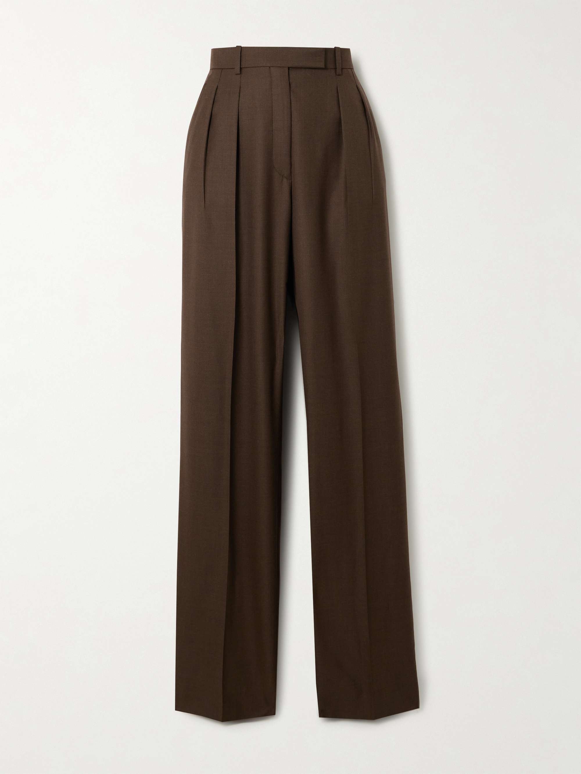 Wool-crepe wide-leg pants view