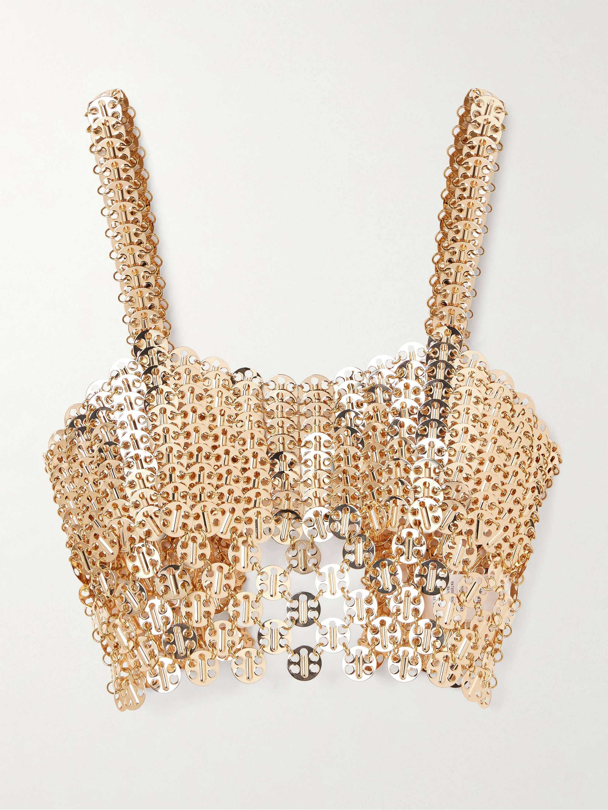 Cropped chainmail tank view