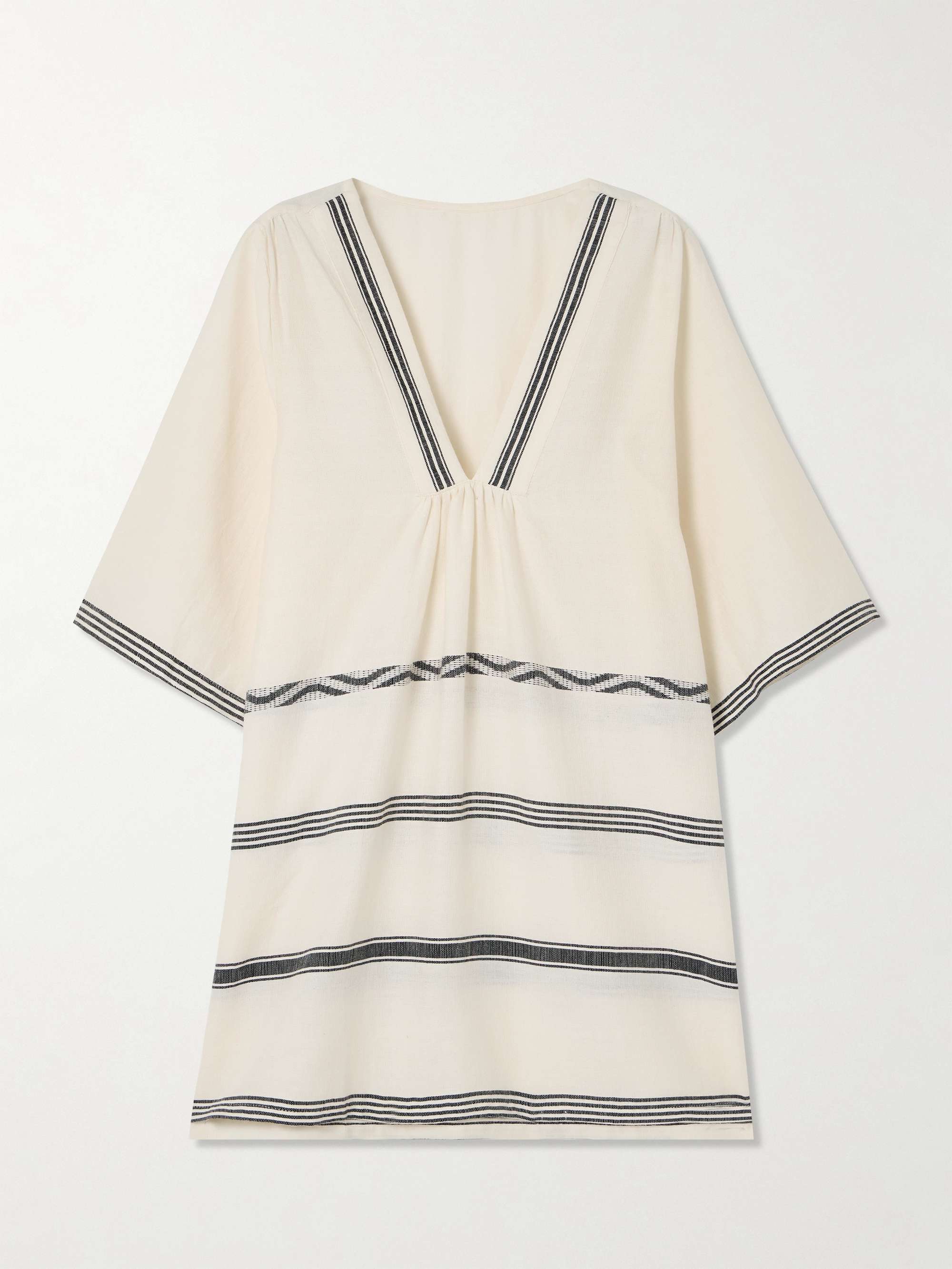 Belkis striped cotton kaftan view