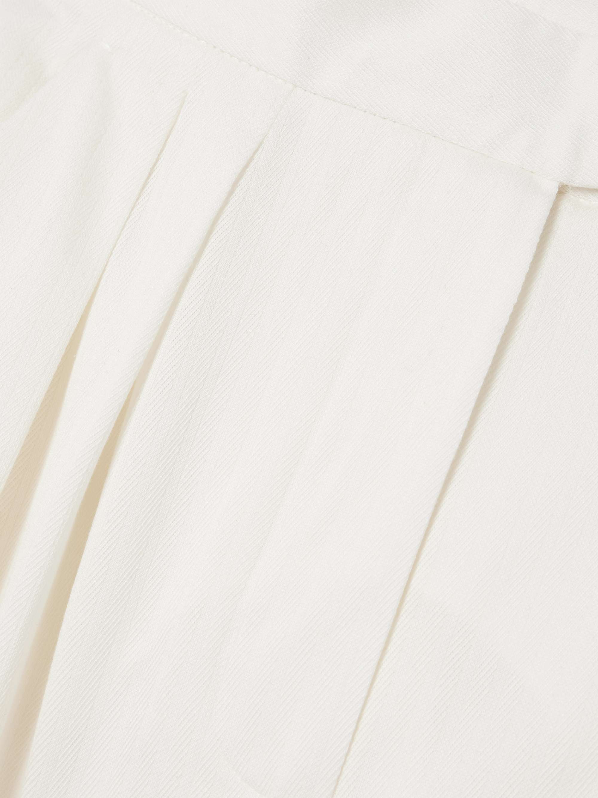 Chenzia pleated cotton wide-leg pants view