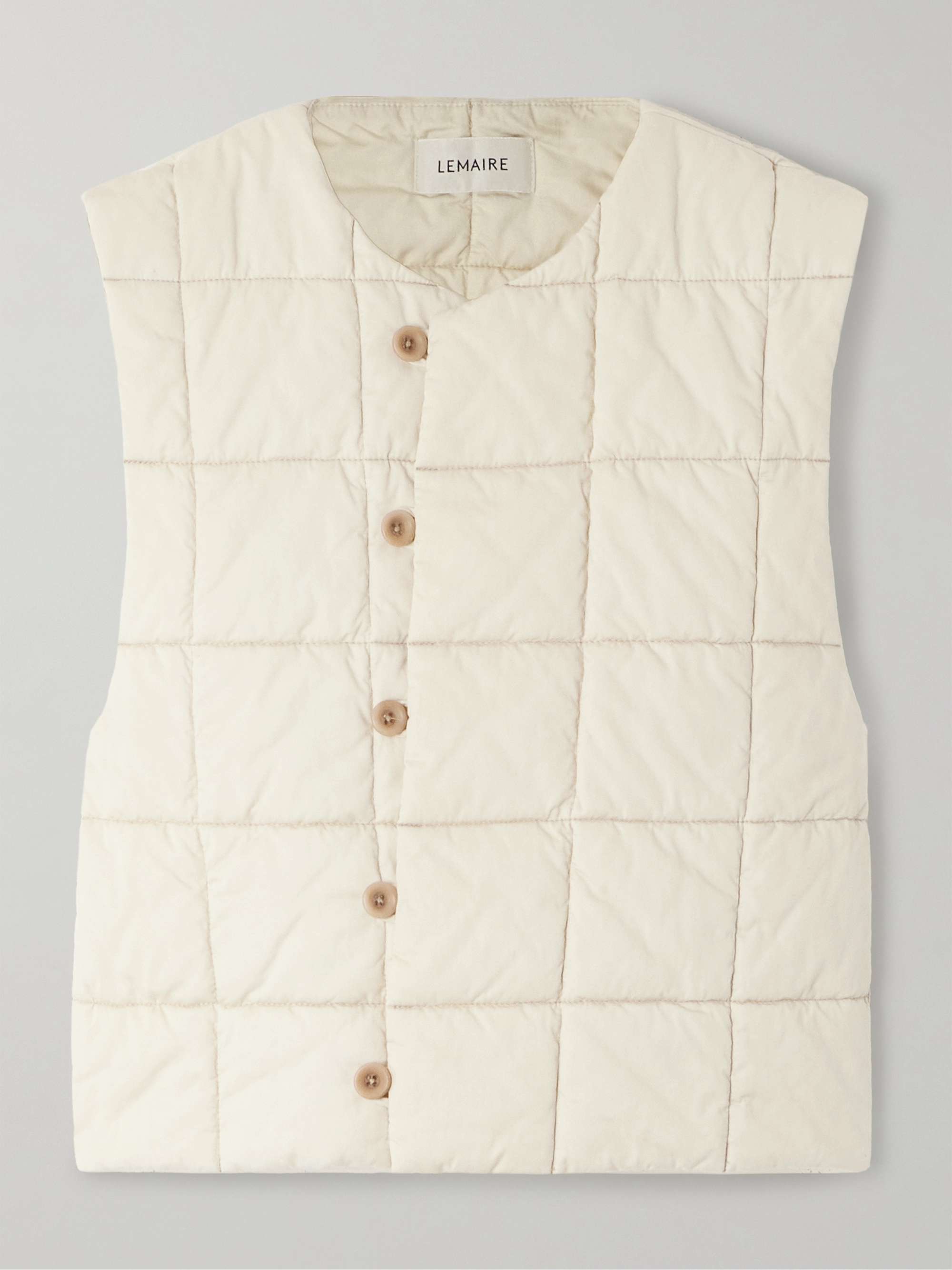 Quilted padded cotton vest view