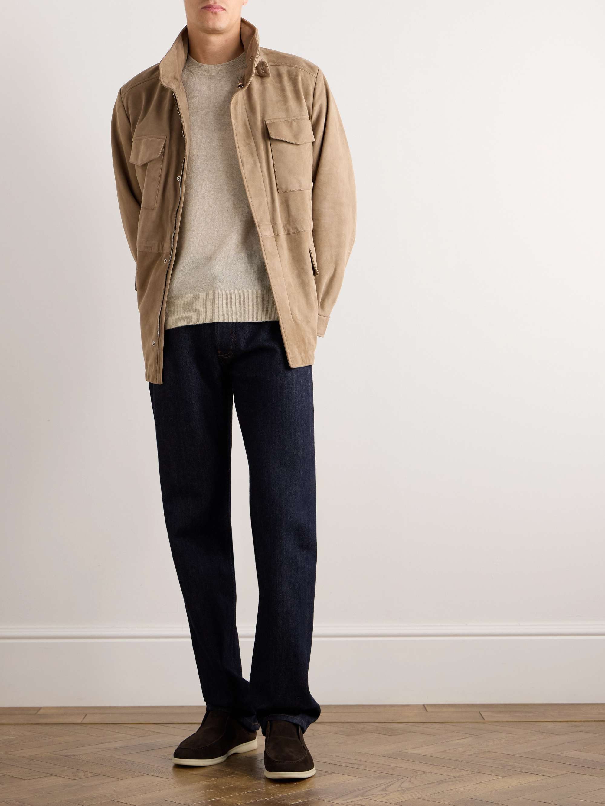 Brushed Cashmere and Silk-Blend Sweater view