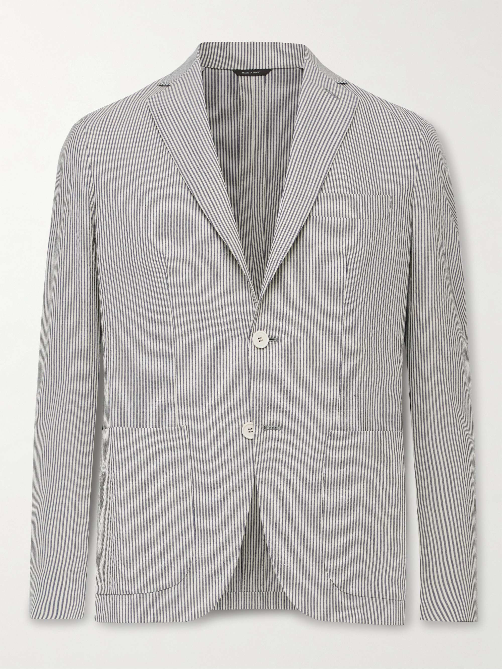 Striped Virgin Wool-Blend Blazer view