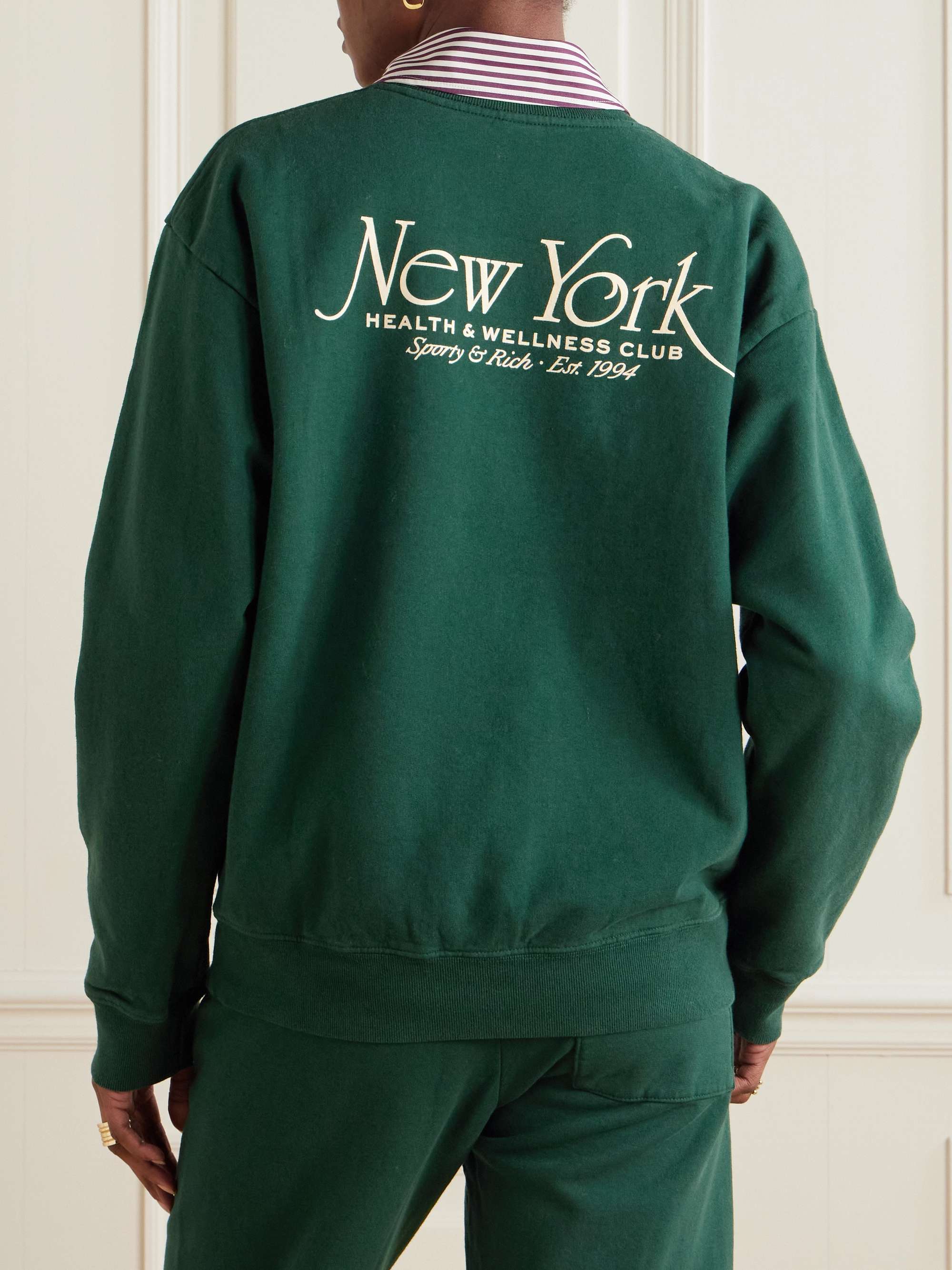 Ivy League printed cotton-jersey sweatshirt view