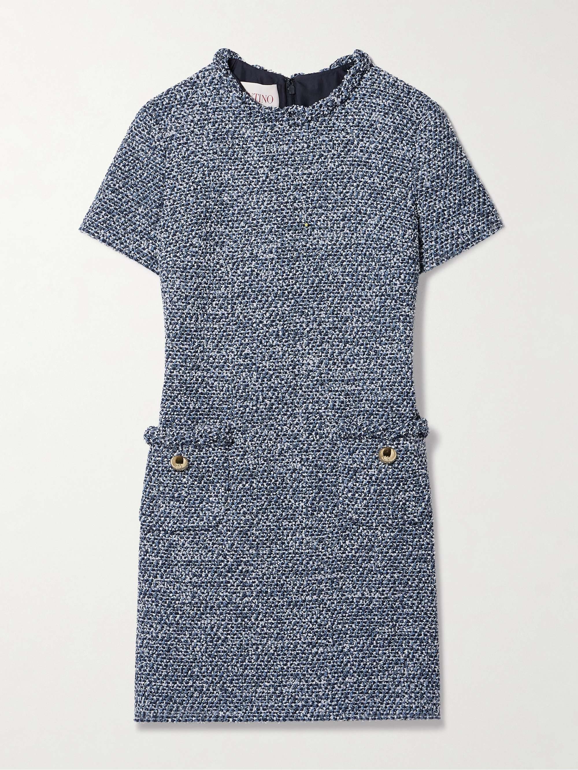 Embellished tweed mini dress view