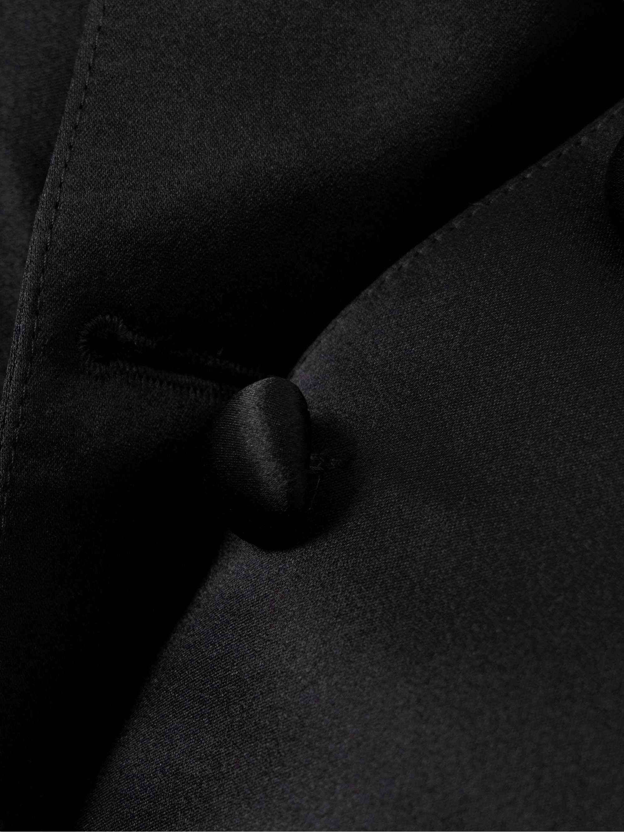 Padded silk-satin blazer view
