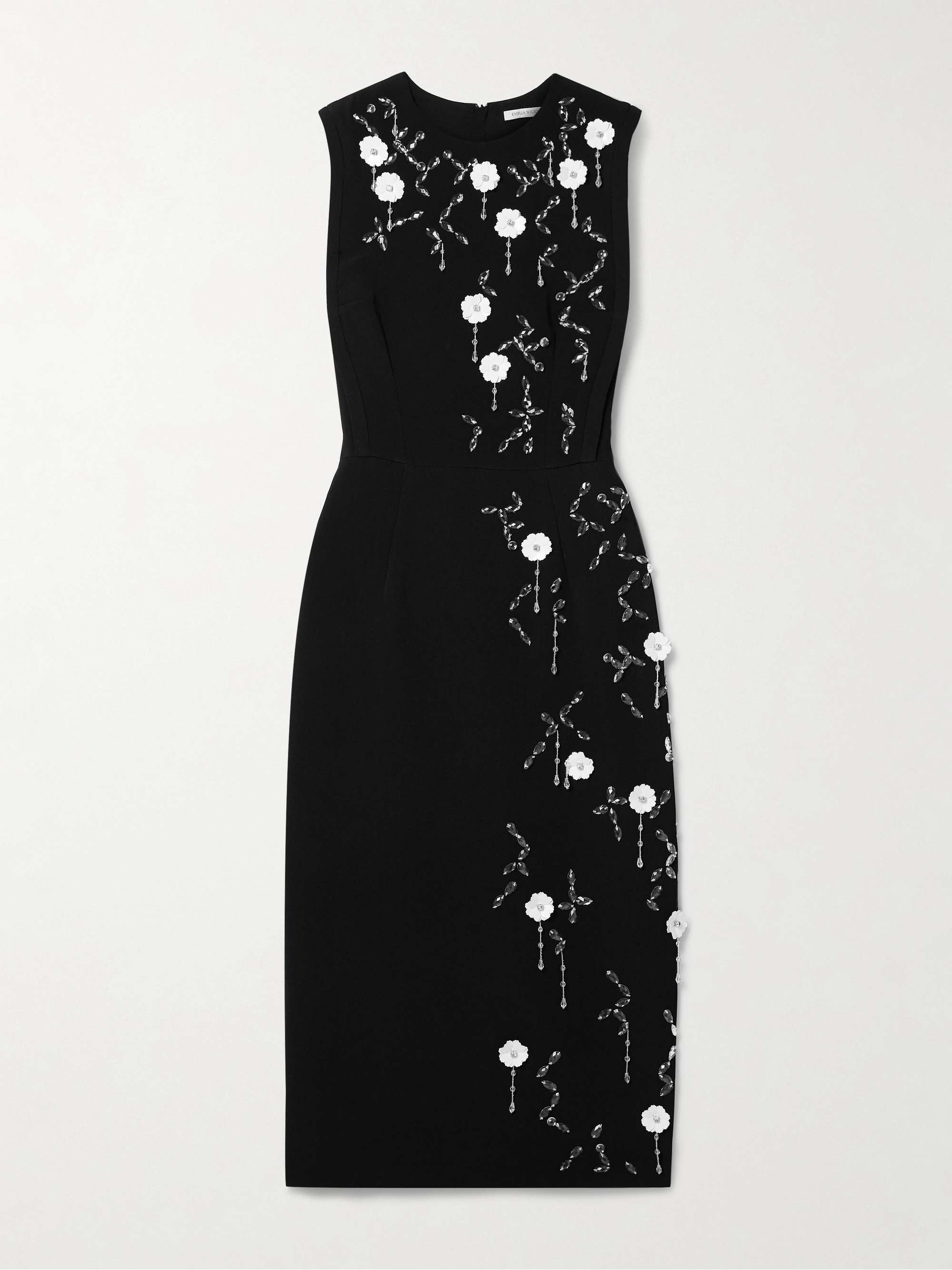 Cappia embellished crepe midi dress view