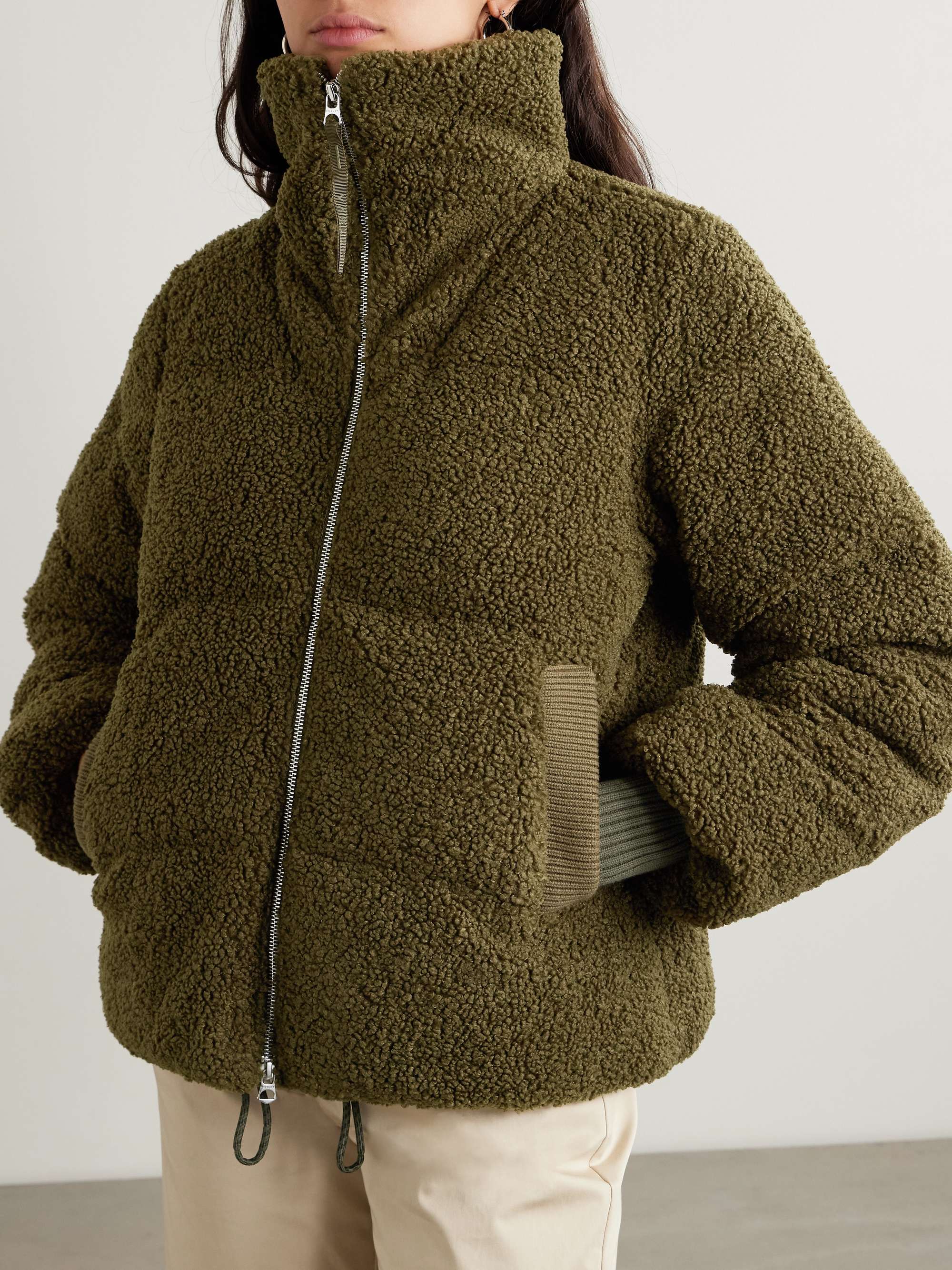 Wilkins oversized quilted padded fleece jacket view