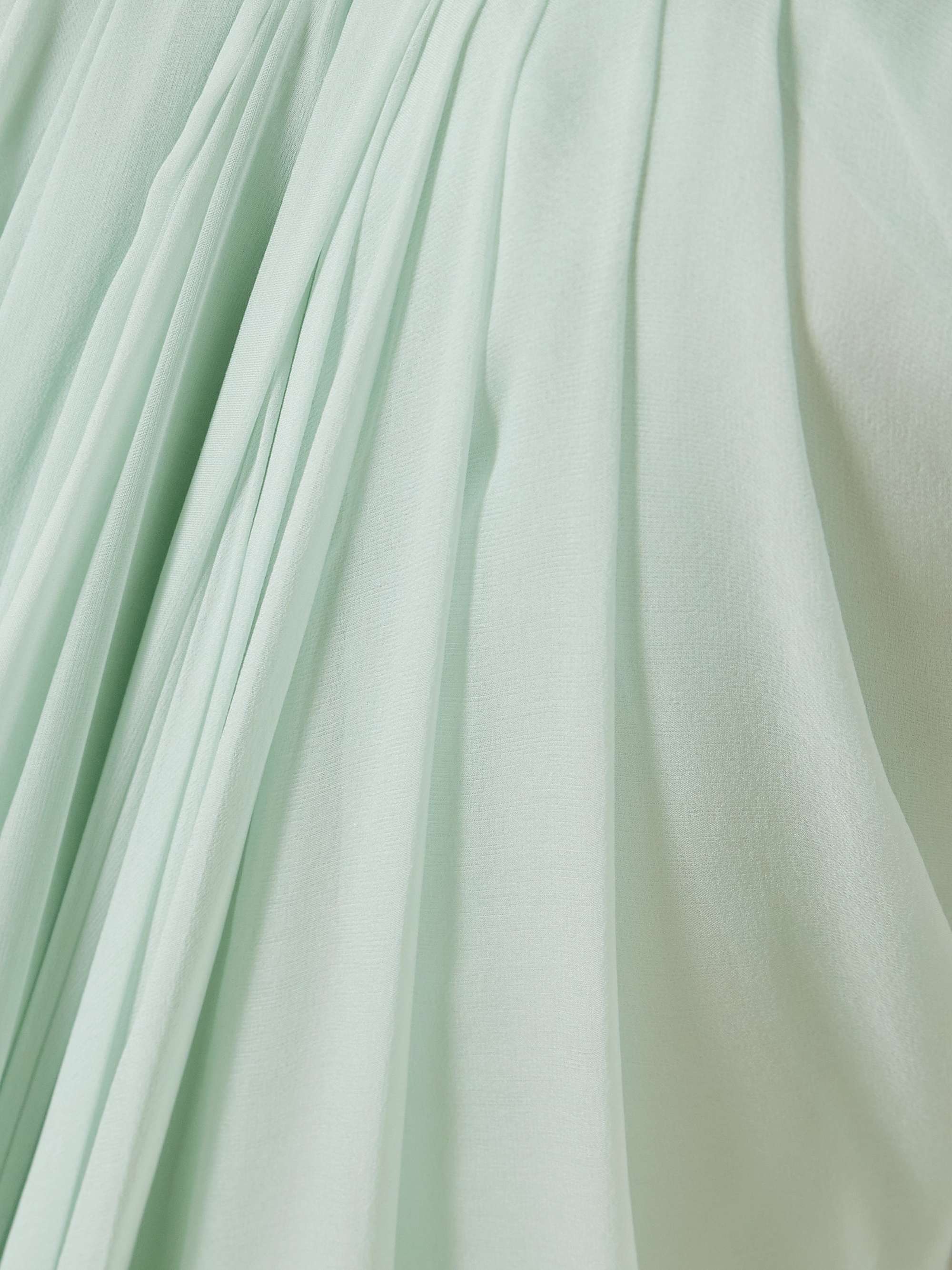 Strapless draped silk-chiffon bustier gown view