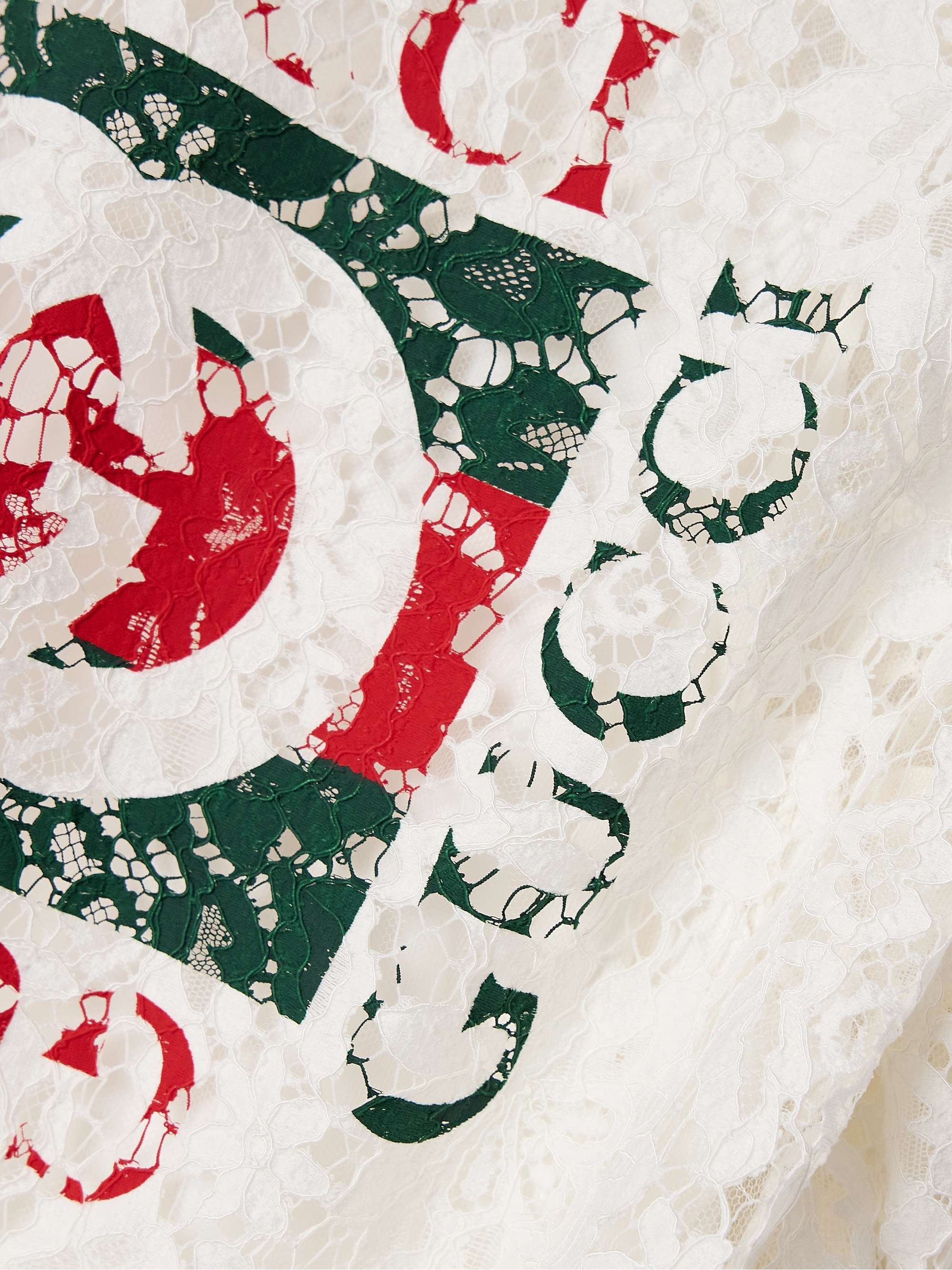 Printed corded lace T-shirt view