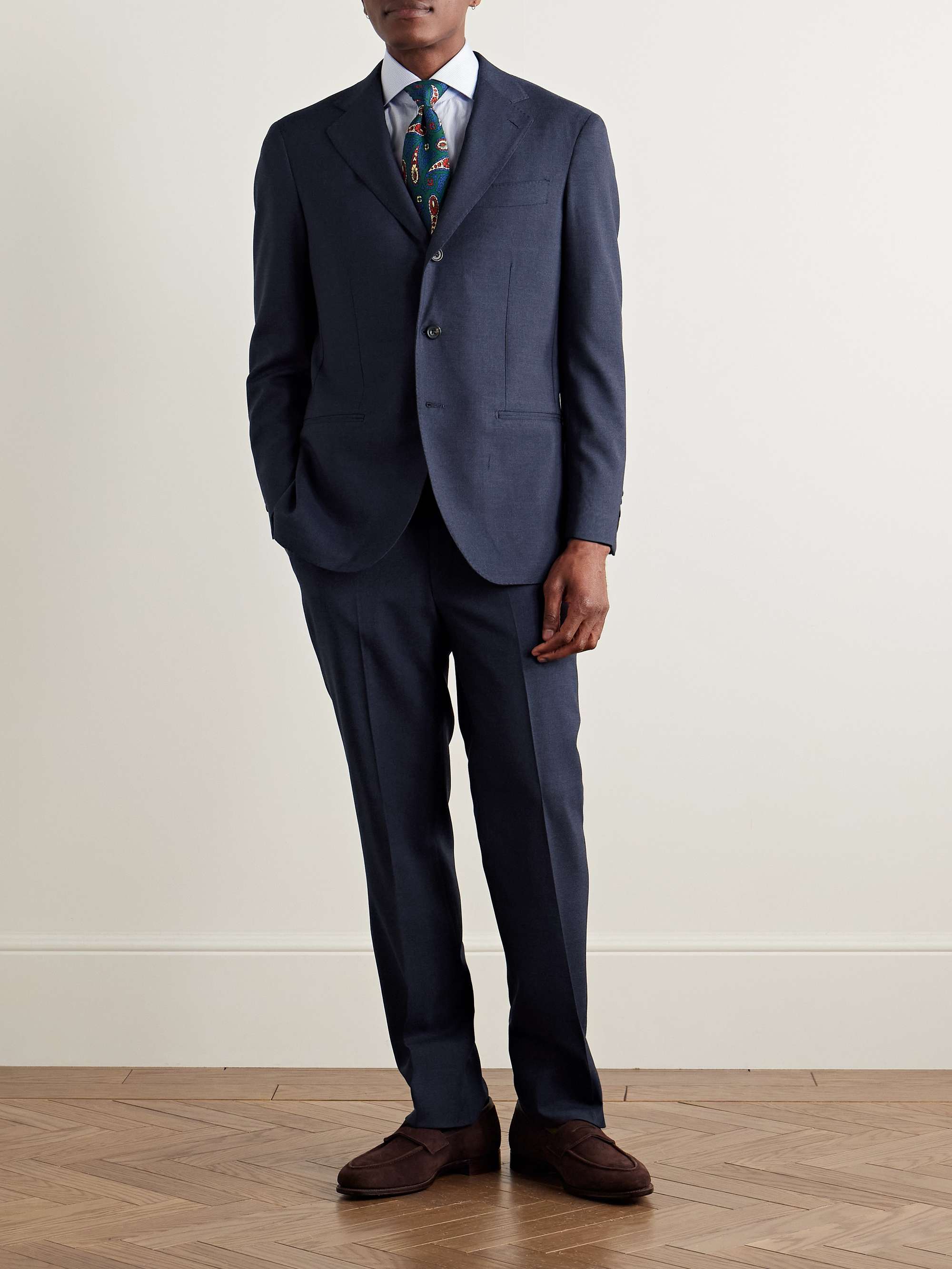 Slim-Fit Straight-Leg Virgin Wool Suit Trousers view