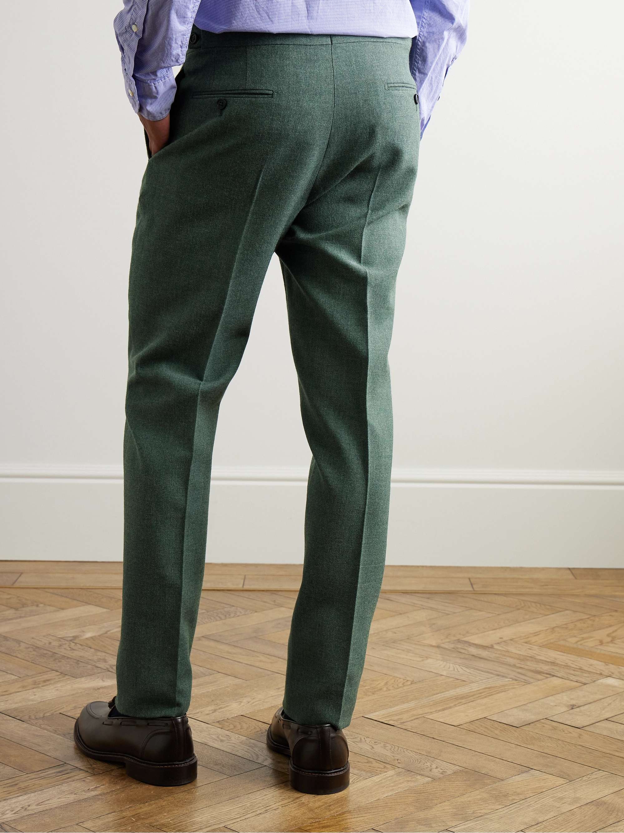 Slim-Fit Wool Suit Trousers view
