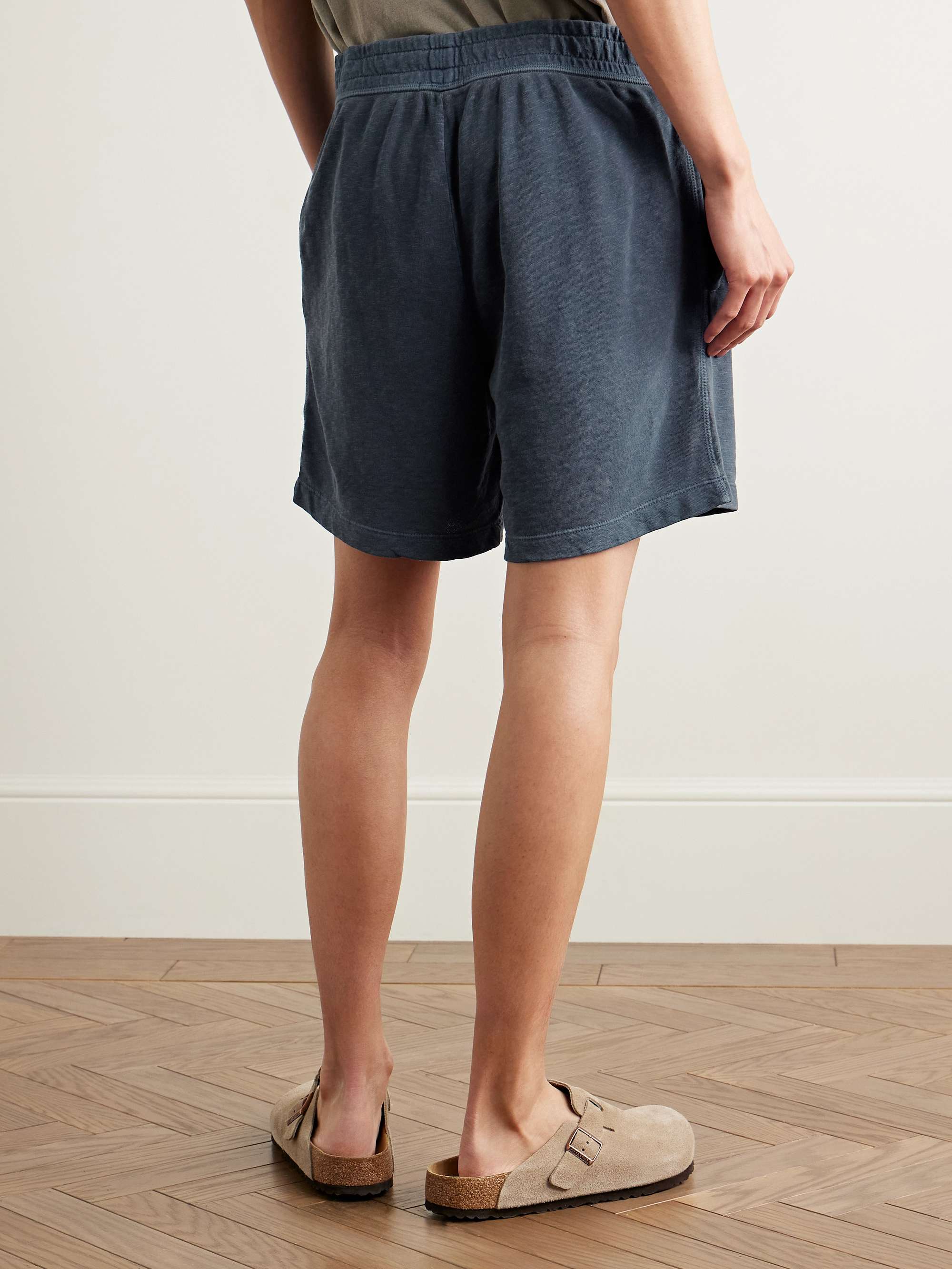 Mélange Loopback Cotton-Jersey Drawstring Shorts view