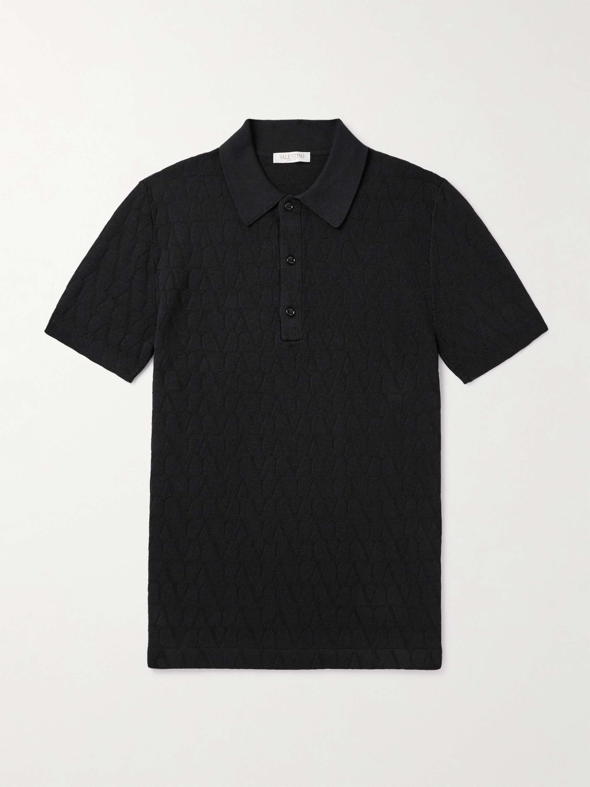 Toile Iconograph Logo-Jacquard Cotton-Blend Polo Shirt view