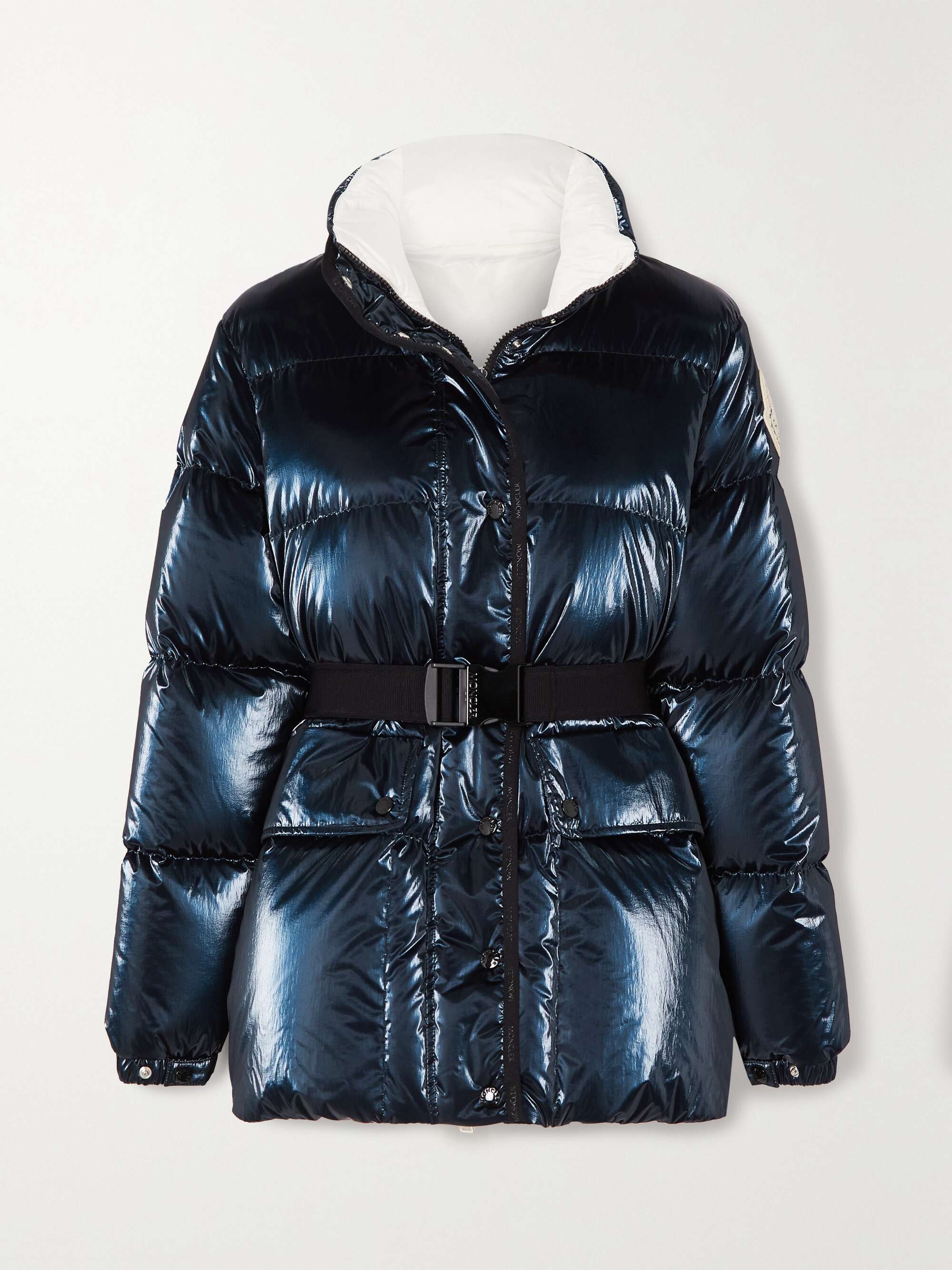 Herault hooded quilted padded glossed-shell down coat view