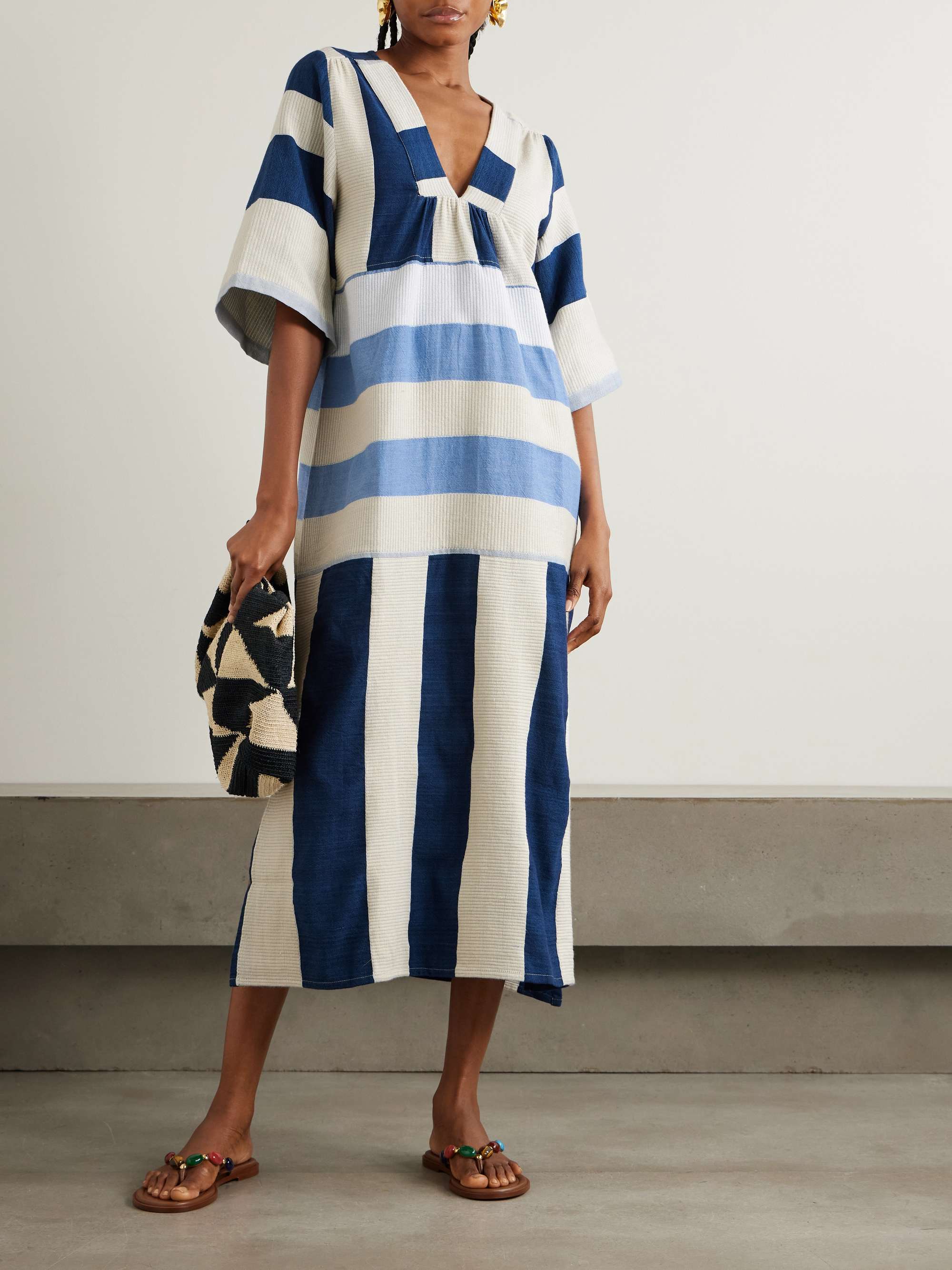 Eda paneled cotton maxi dress view