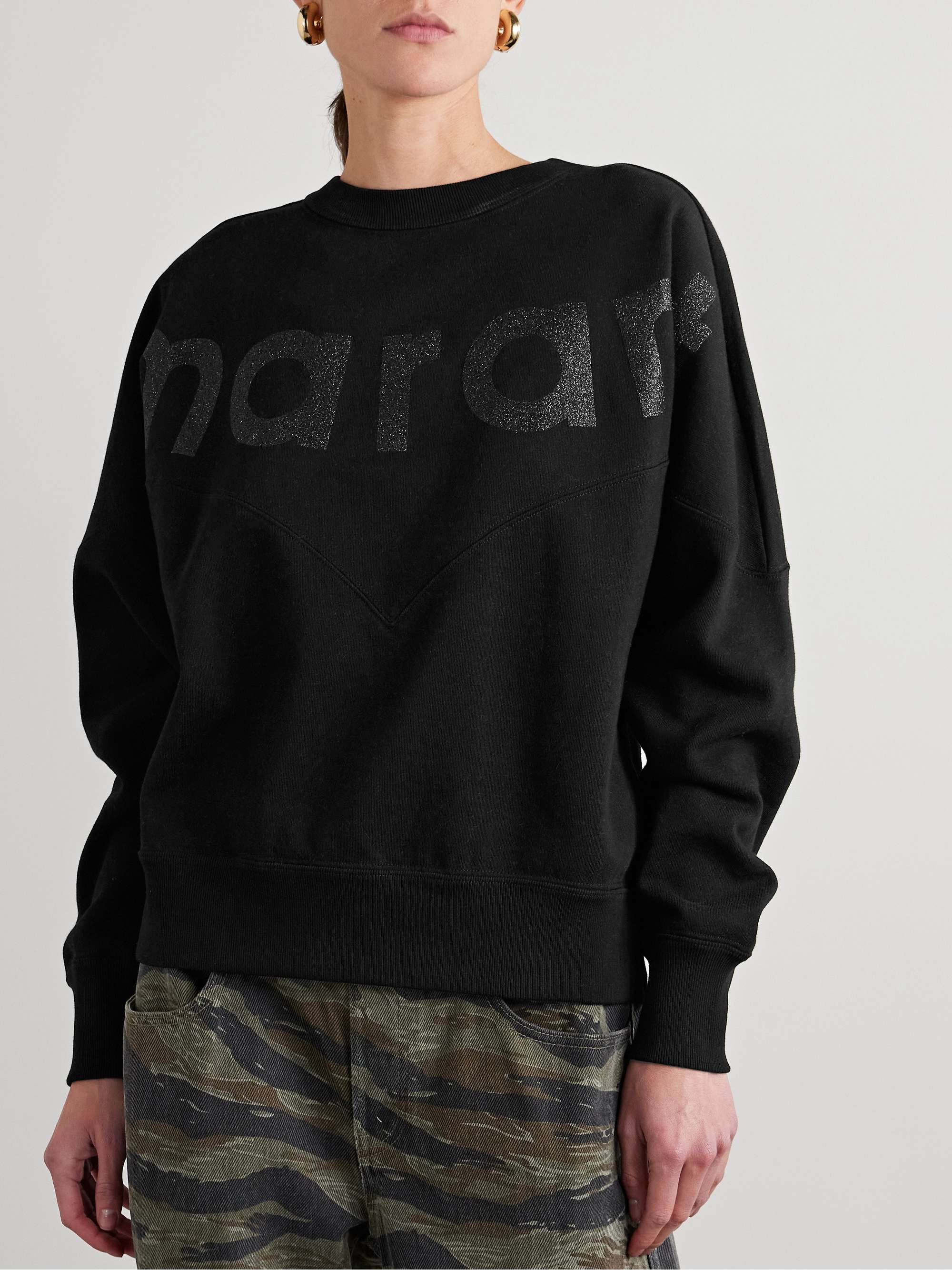 Houston glittered cotton-blend jersey sweatshirt view