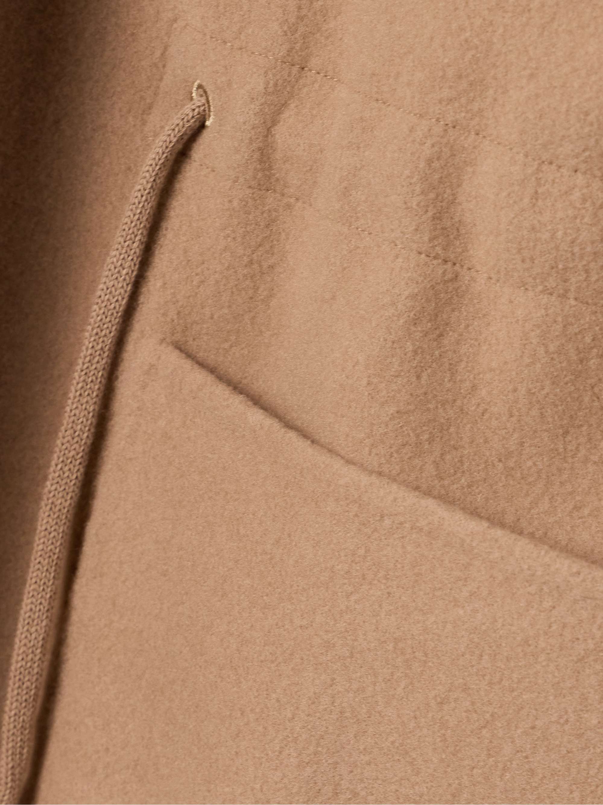 Miele hooded wool-blend felt coat view