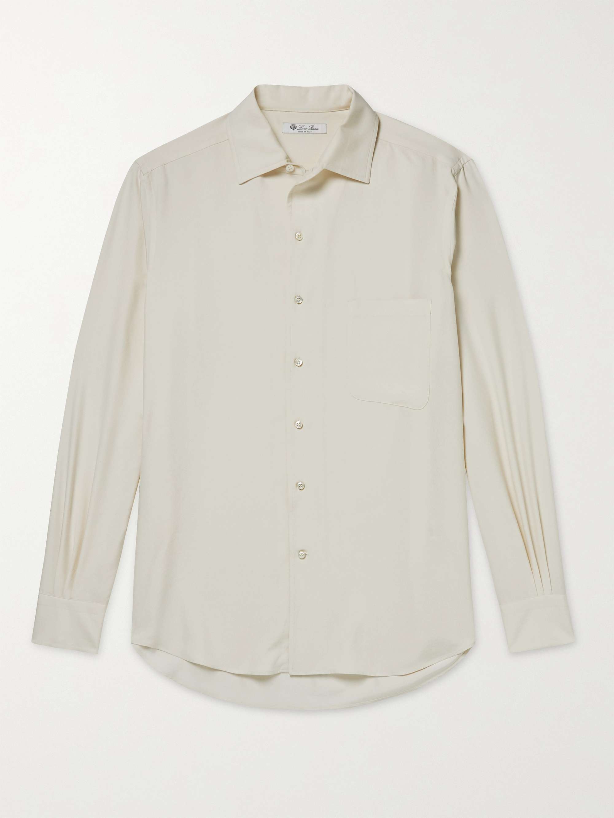 André Garment-Dyed Silk Shirt view