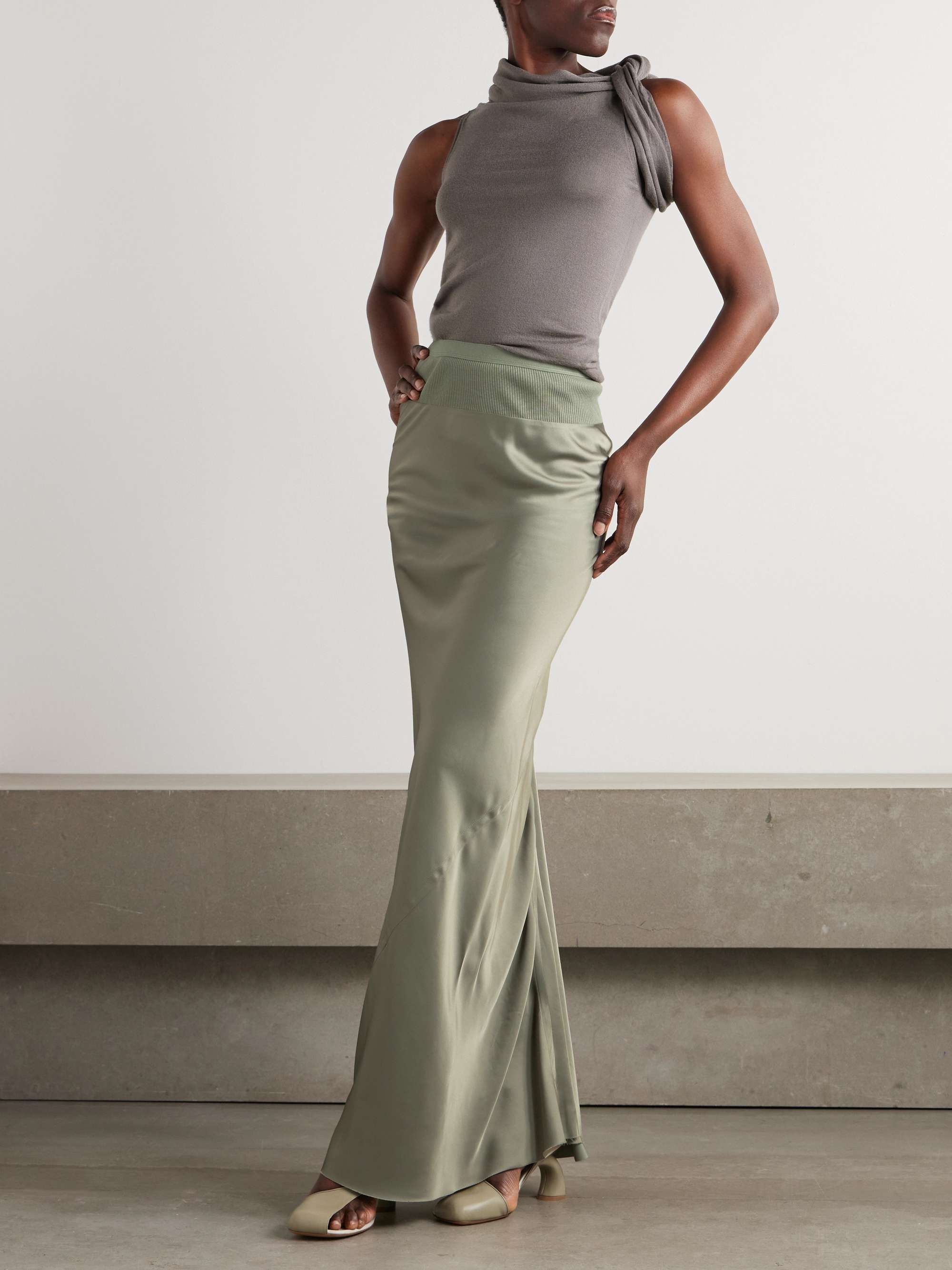 Long Coda charmeuse maxi skirt view